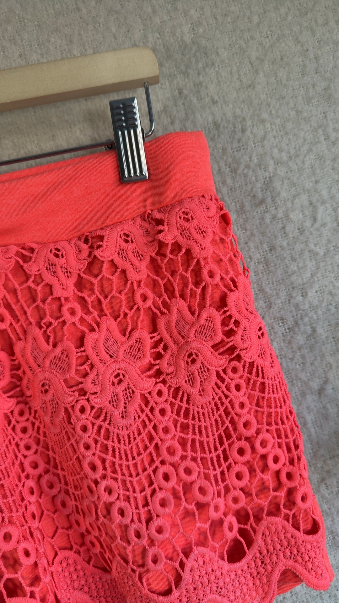 Atmosphere Coral Lace Crochet Detail Knitted Shorts UK 12 Summer Casual image 5
