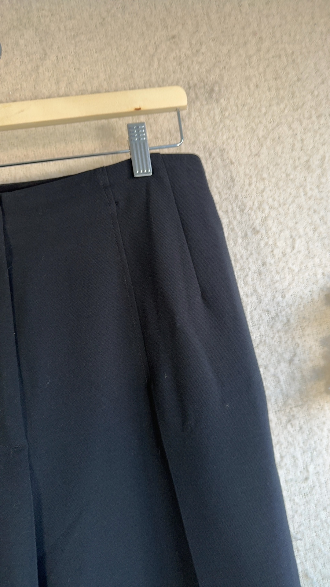 M&S Black Tailored Trousers UK 16 Regular Classic Office Workwear image 2