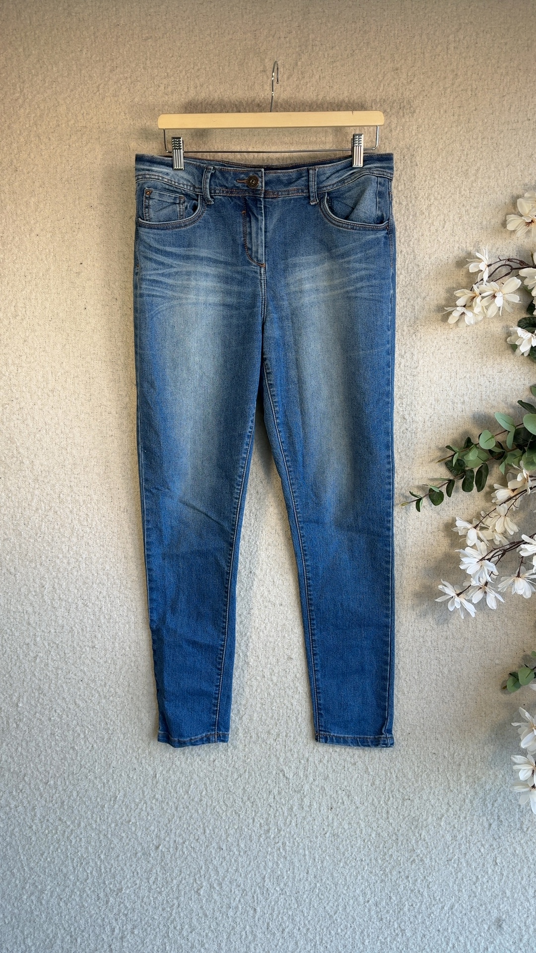 Red Herring Blue Denim Skinny Jeans UK 14R Classic Fit Stylish