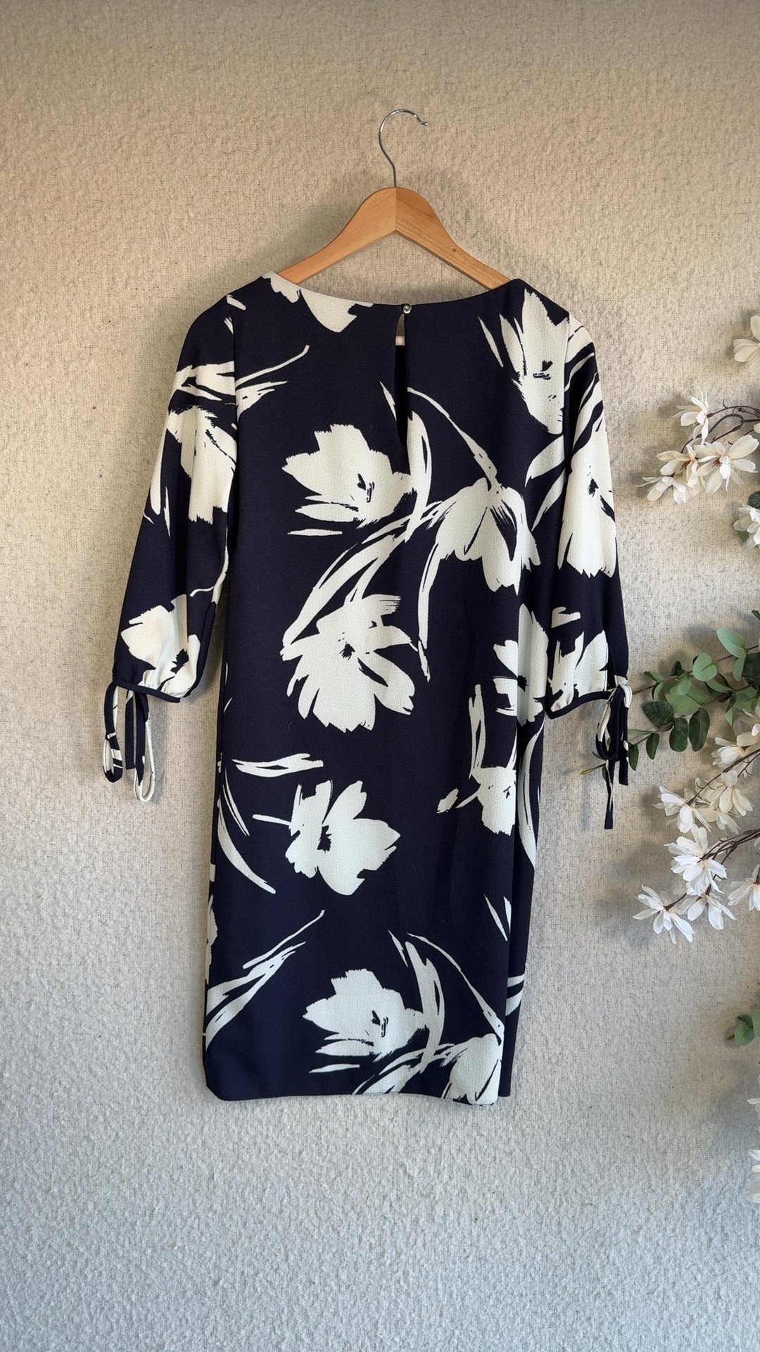 Dorothy Perkins Navy & White Floral Dress UK 10 Stylish Occasion Wear image 4