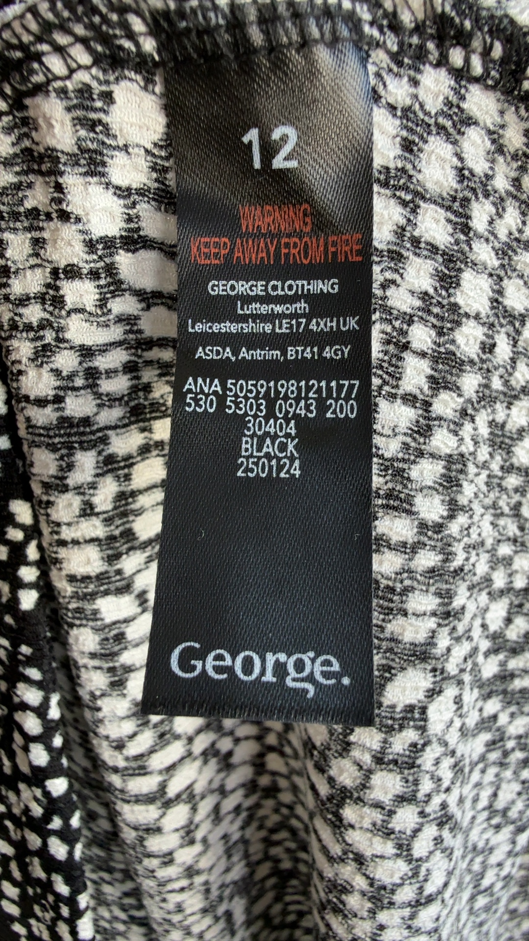 George Black & White Polka Dot Slip Dress UK 12 Lightweight Summer Dress image 6