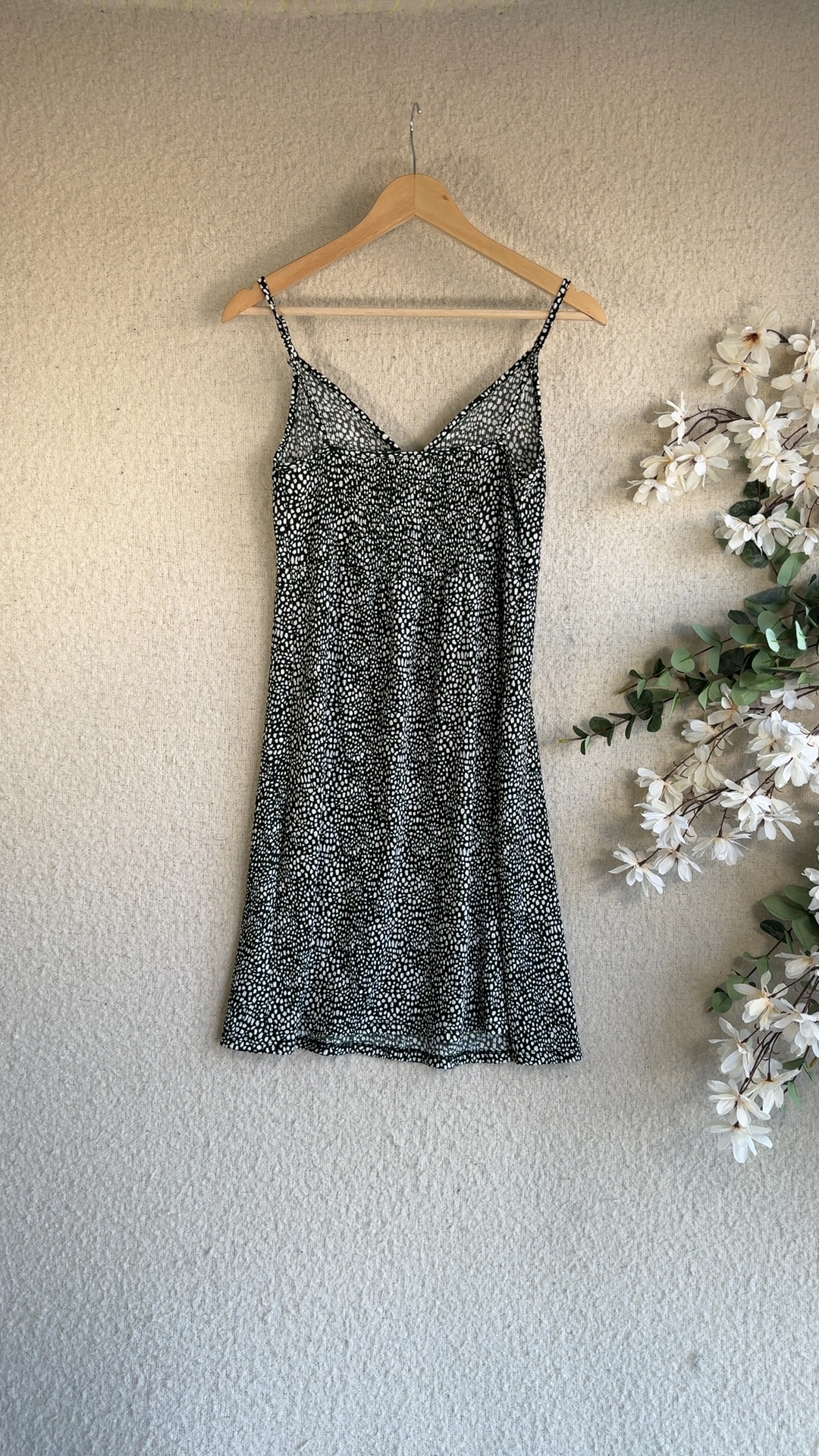 George Black & White Polka Dot Slip Dress UK 12 Lightweight Summer Dress image 4
