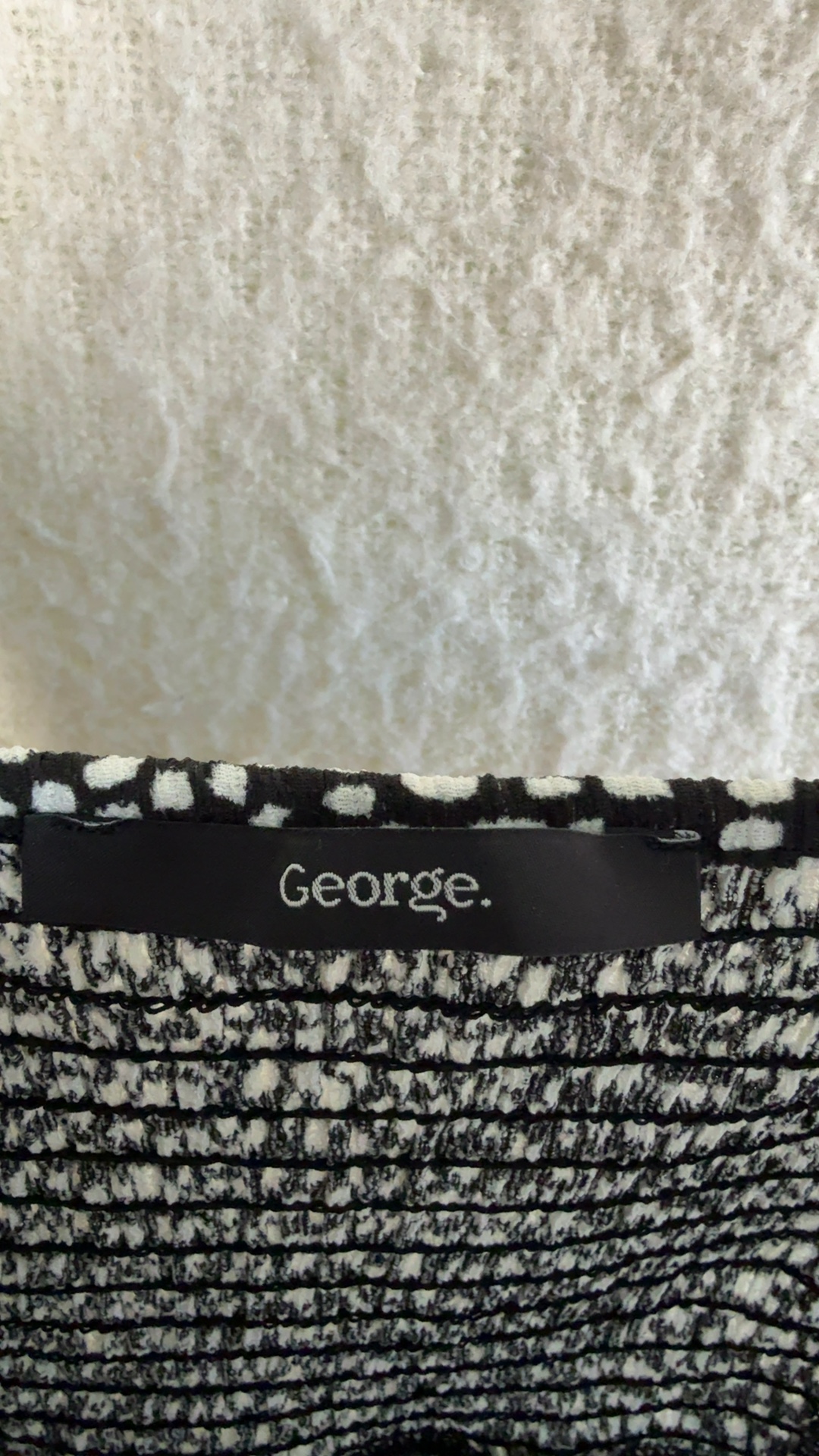 George Black & White Polka Dot Slip Dress UK 12 Lightweight Summer Dress image 2
