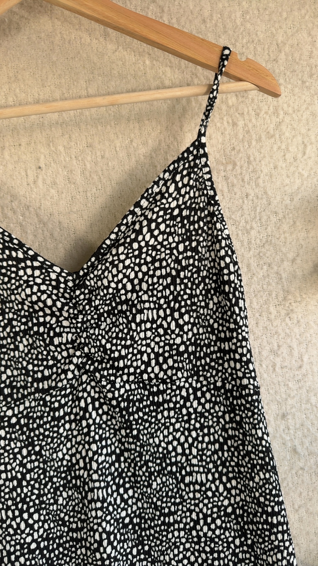 George Black & White Polka Dot Slip Dress UK 12 Lightweight Summer Dress image 3