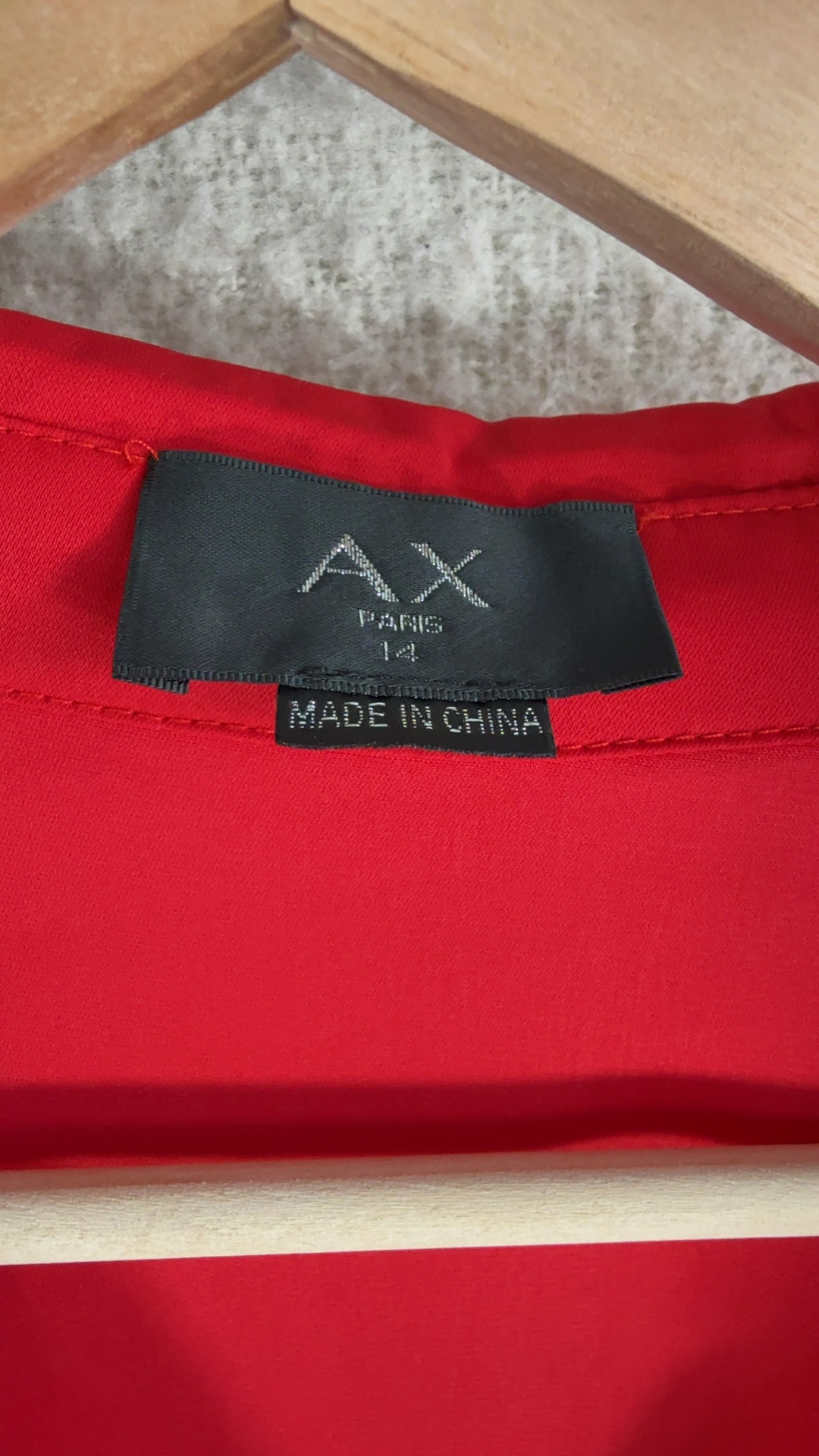 AX Paris Red Tunic Shirt Dress UK 14 Long Sleeve Waist Tie Stylish image 2