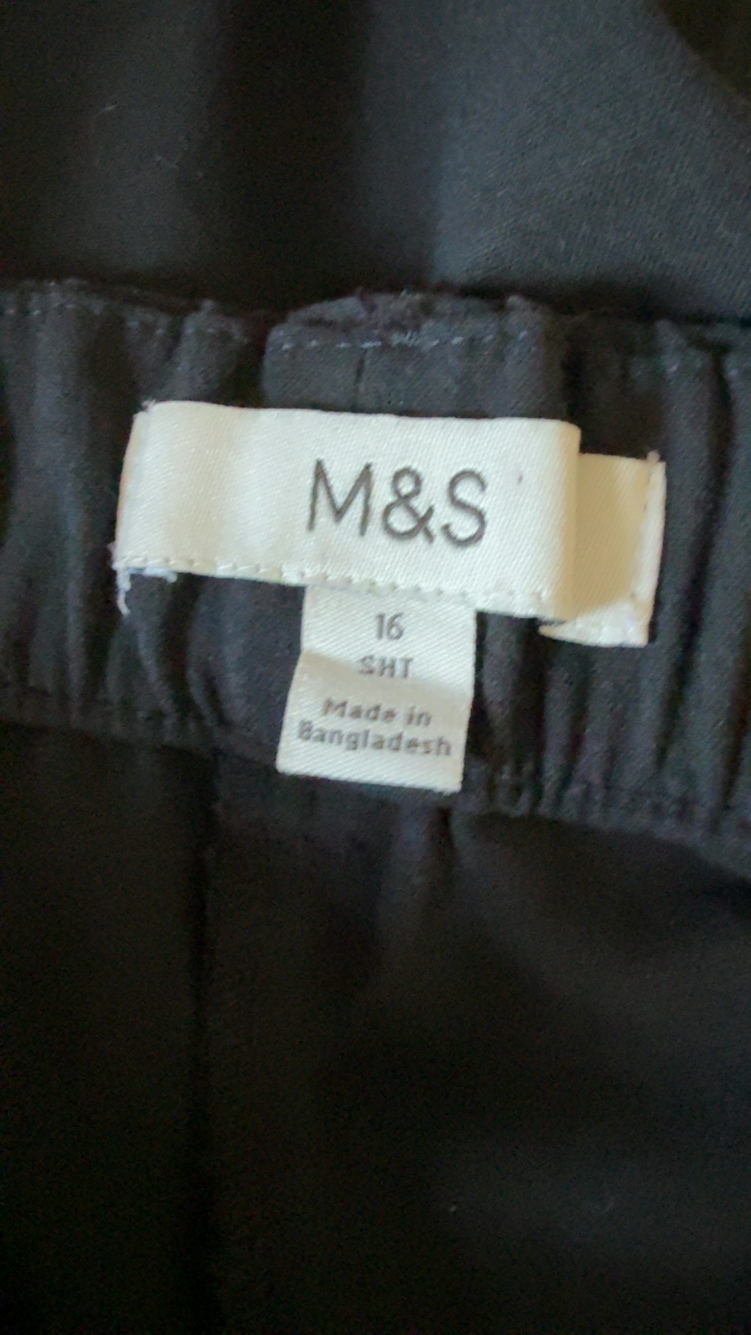M&S Black Short Length Formal Trousers UK 16 Stylish Office Wear image 2
