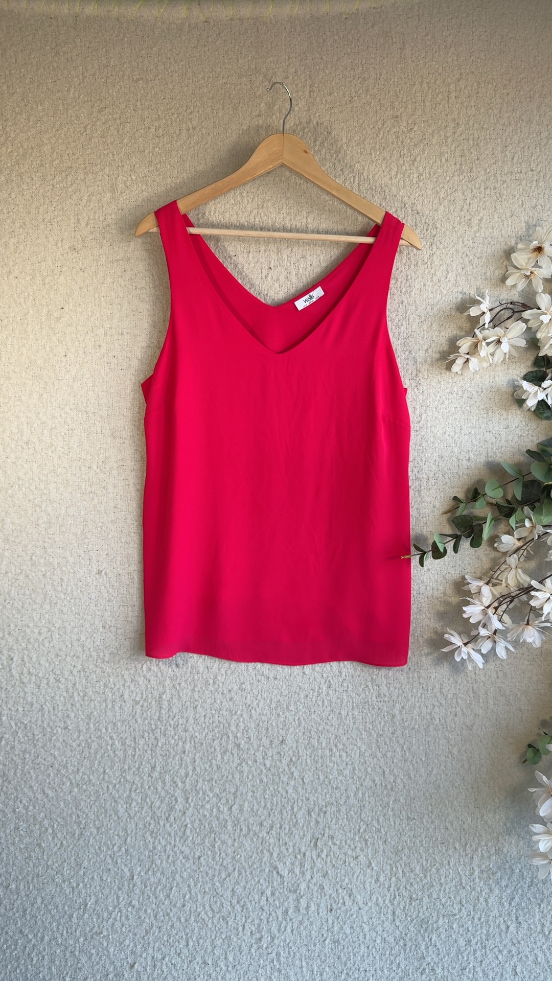Wallis Pink Sleeveless V Neck Top UK 16 Summer Casual Chic Fit image 5