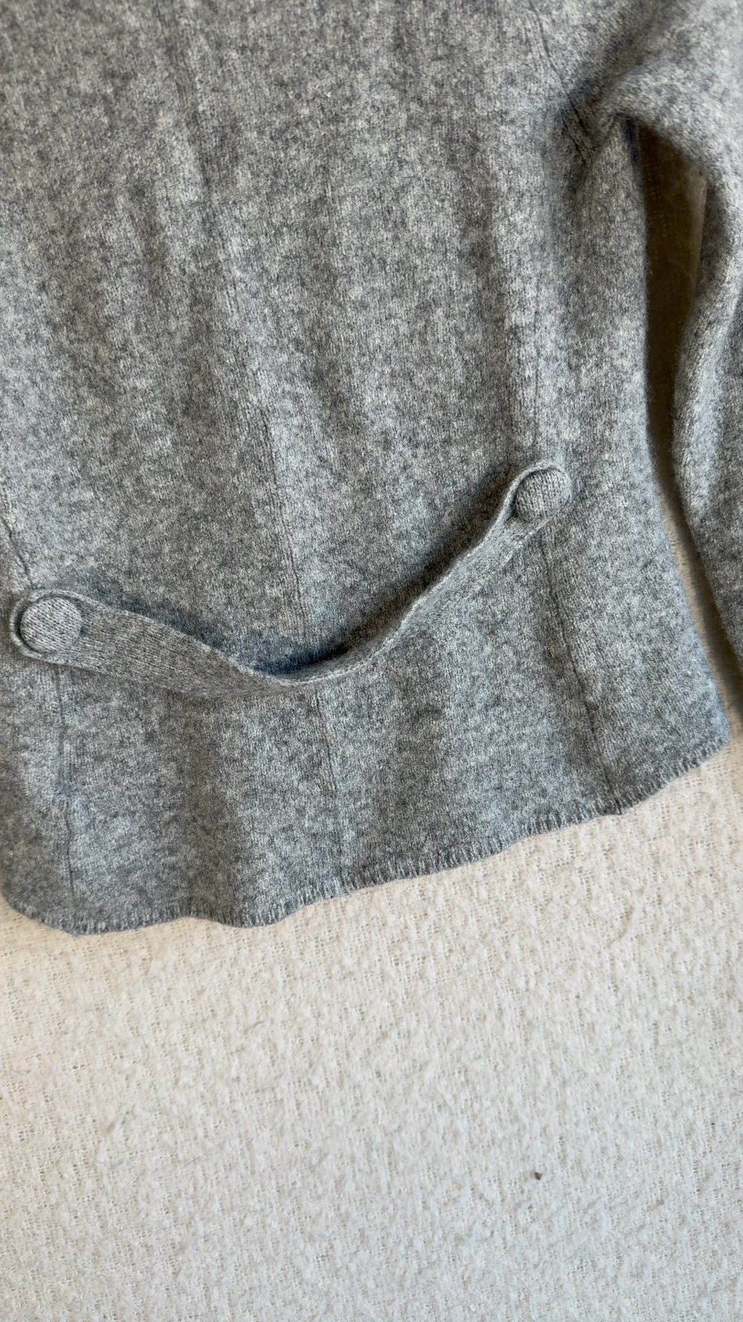 Hobbs Grey Wool Blend Cardigan UK 10 Soft Button-Up Smart Casual Knitwear image 6