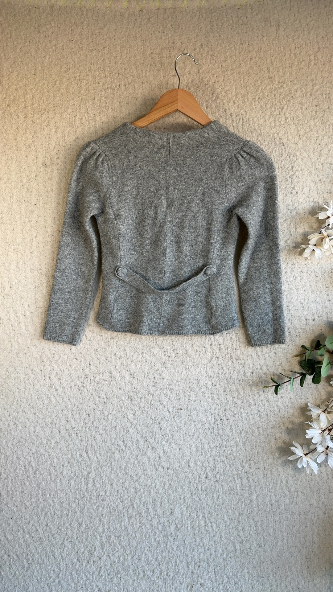 Hobbs Grey Wool Blend Cardigan UK 10 Soft Button-Up Smart Casual Knitwear image 5