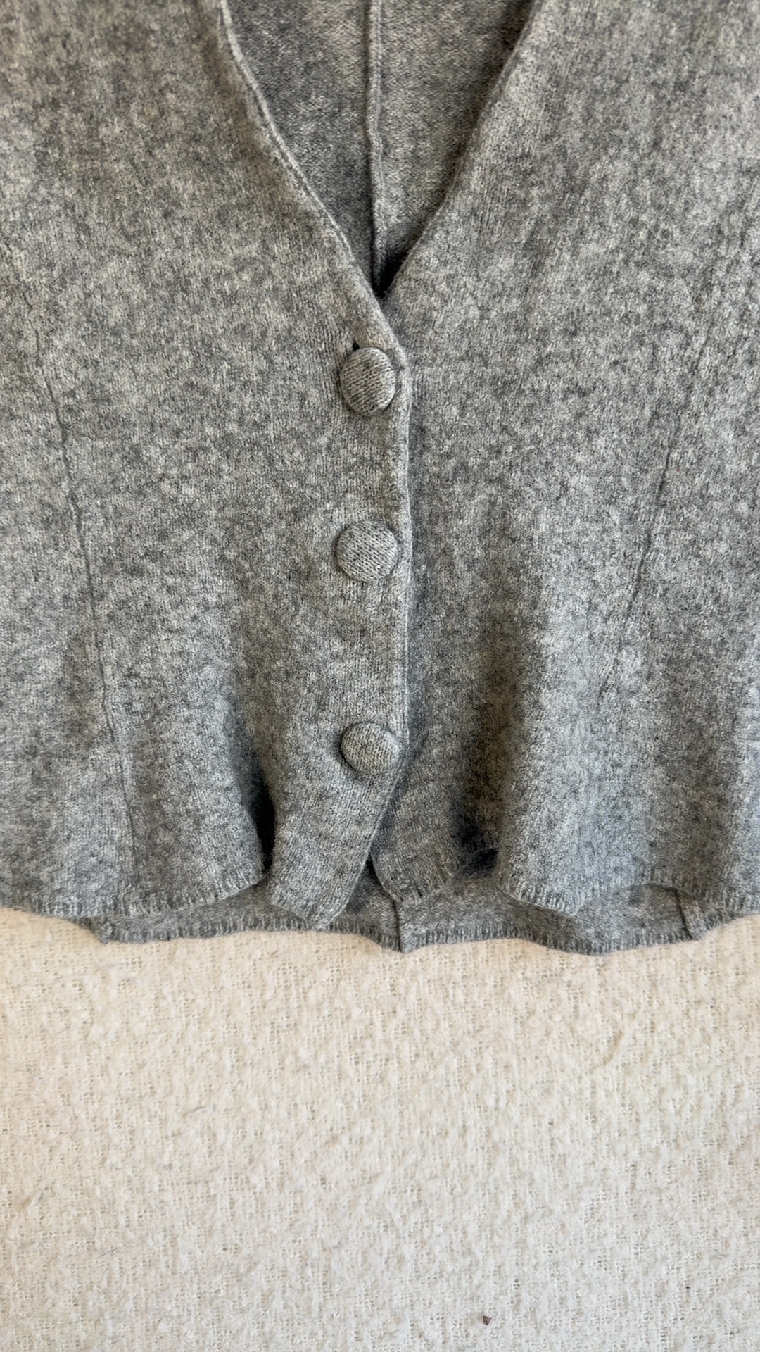 Hobbs Grey Wool Blend Cardigan UK 10 Soft Button-Up Smart Casual Knitwear image 4