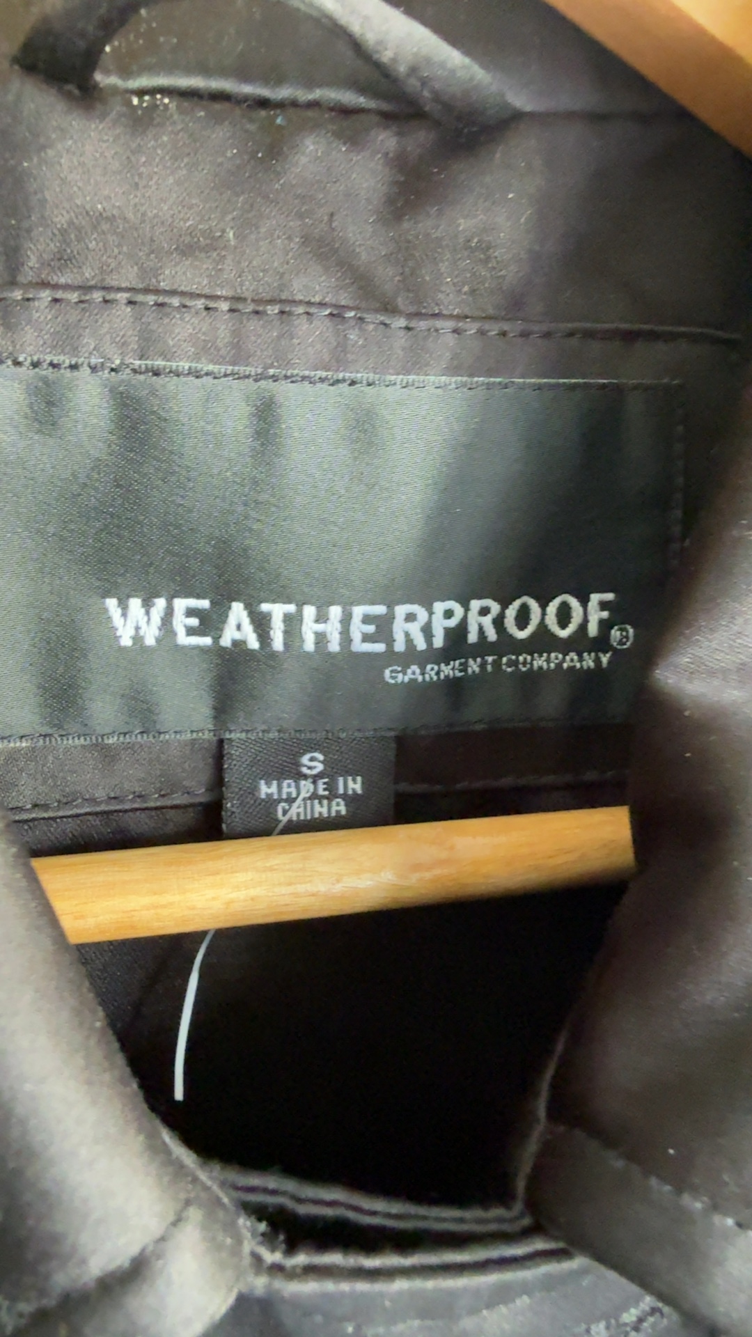 Weatherproof Black Double Breasted Trench Coat Small Classic Stylish image 3