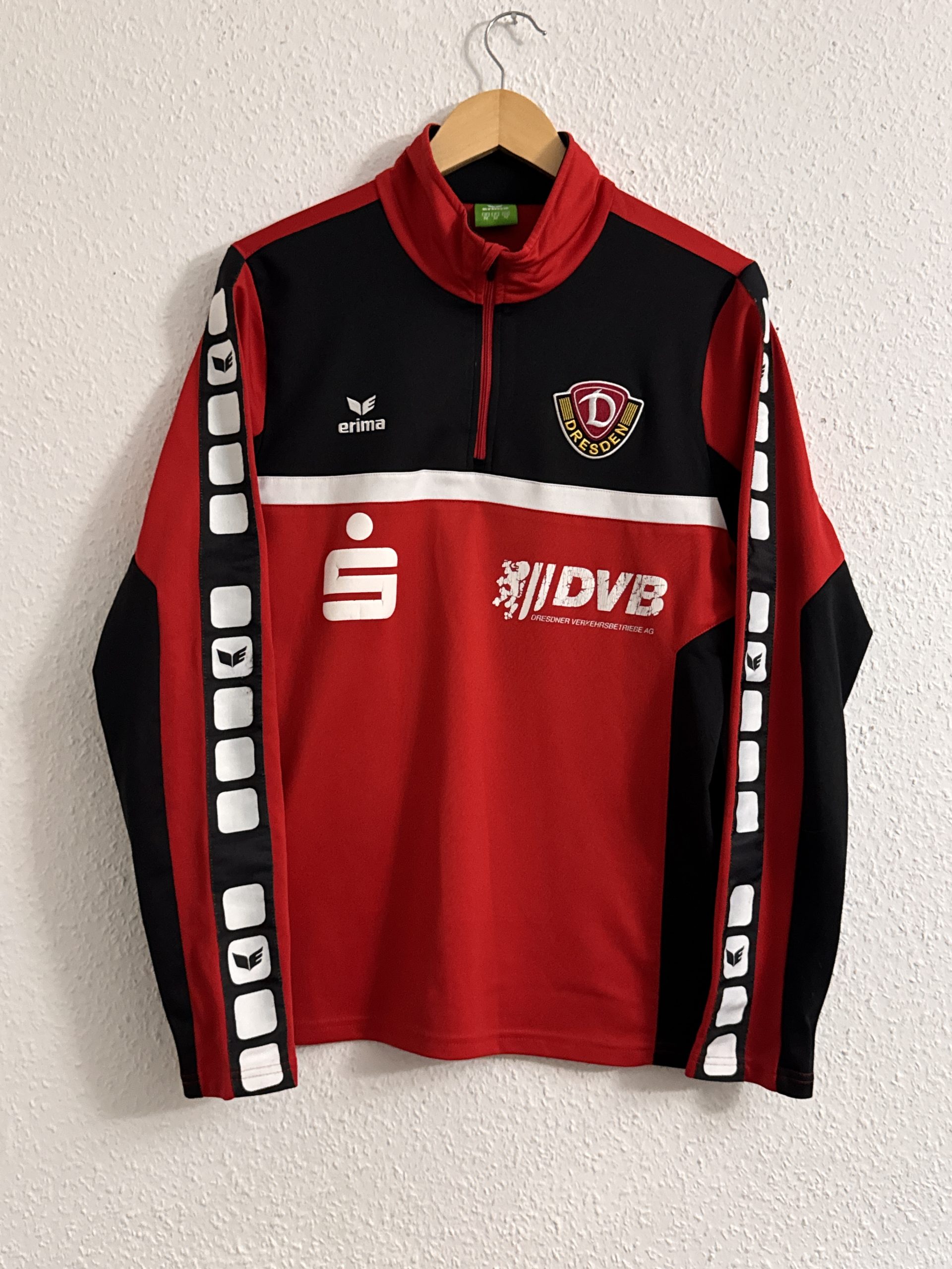 Erima Red & Black Dresden Quarter-Zip Sports Top M 2940 image 2