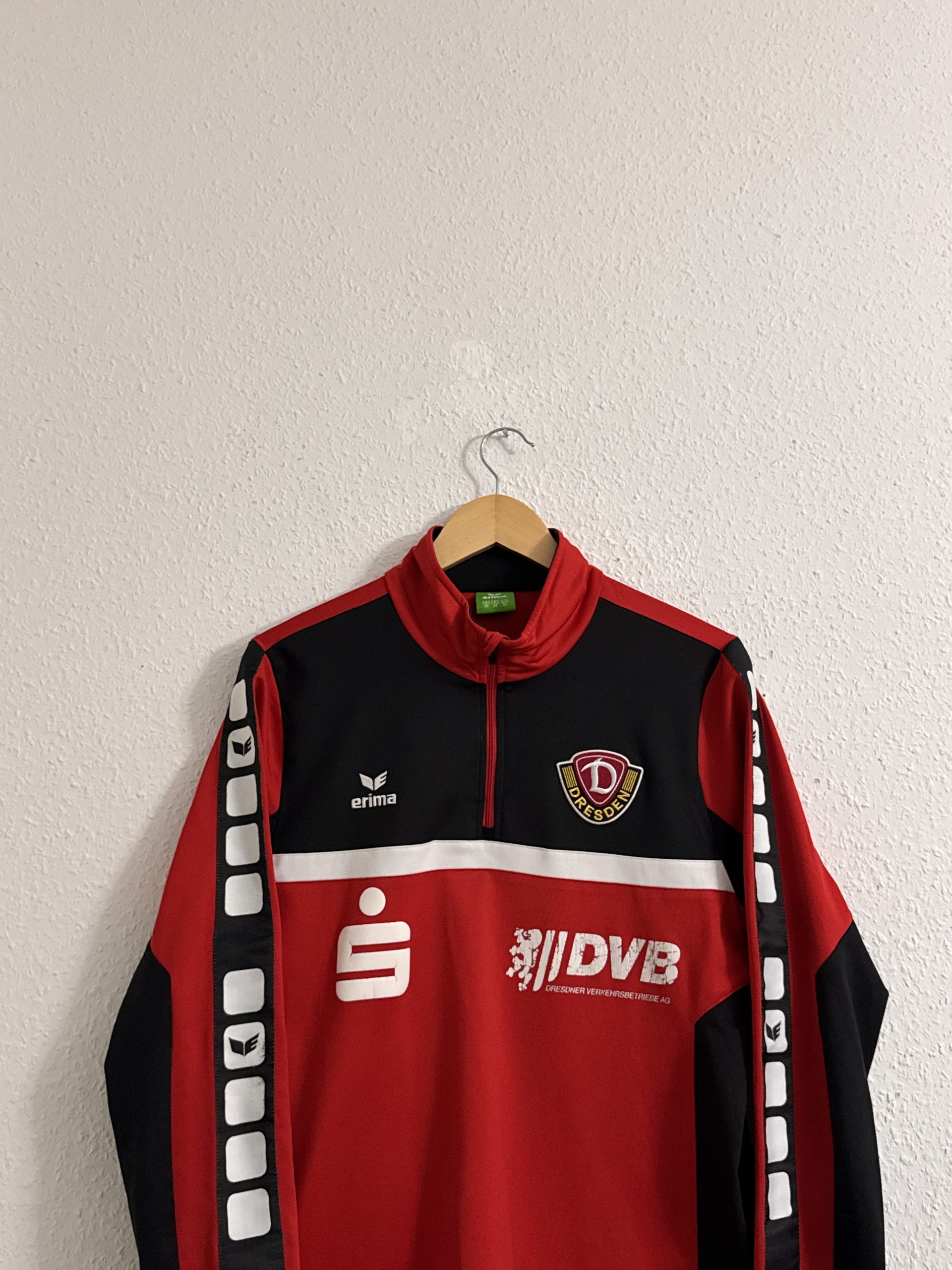 Erima Red & Black Dresden Quarter-Zip Sports Top M 2940 image 3