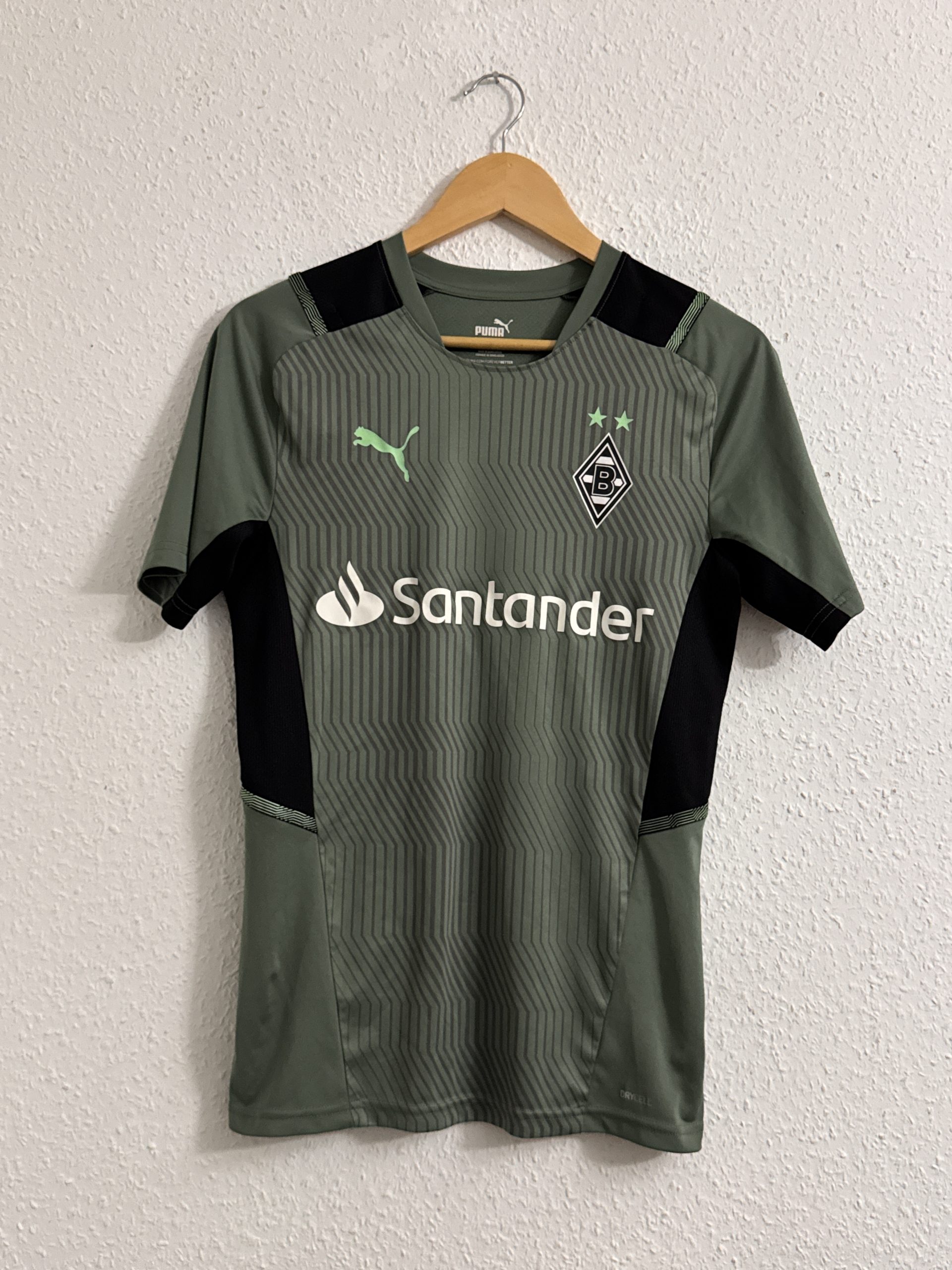 Puma Green & Black Borussia Mönchengladbach Football Jersey S 2942