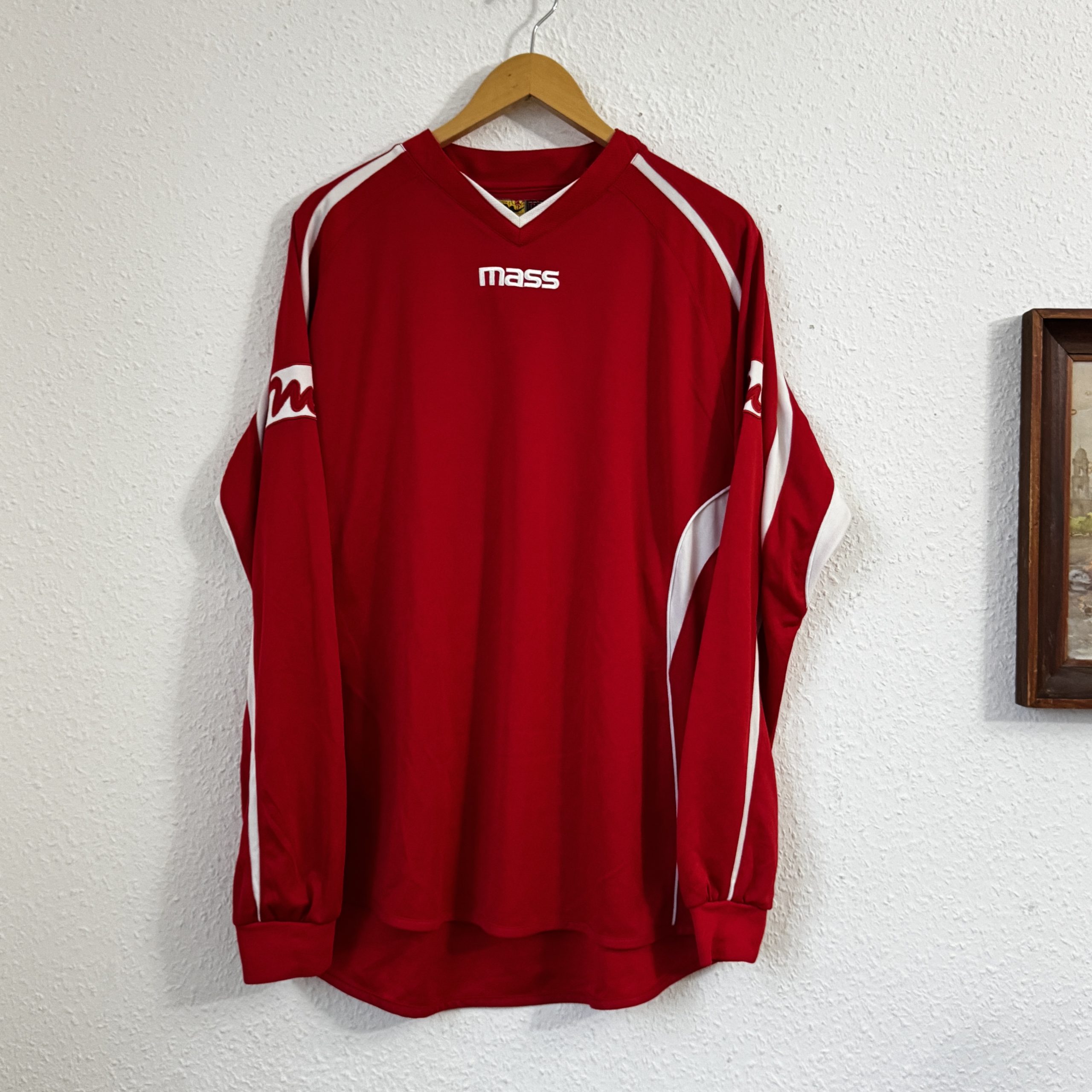 Mass Red & White Long Sleeve Sports Jersey XL 2014