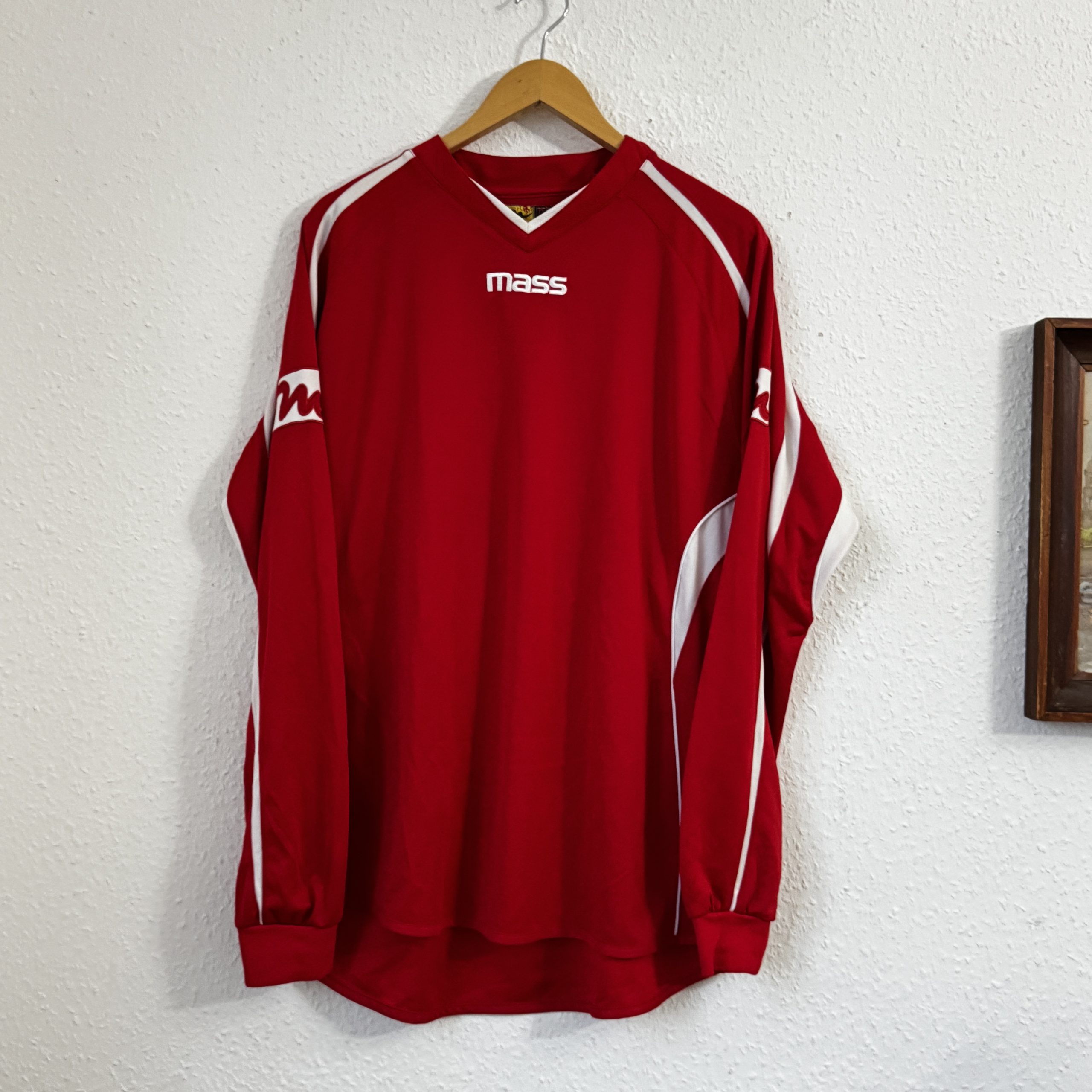Mass Red & White Long Sleeve Sports Jersey XL 2014 image 2