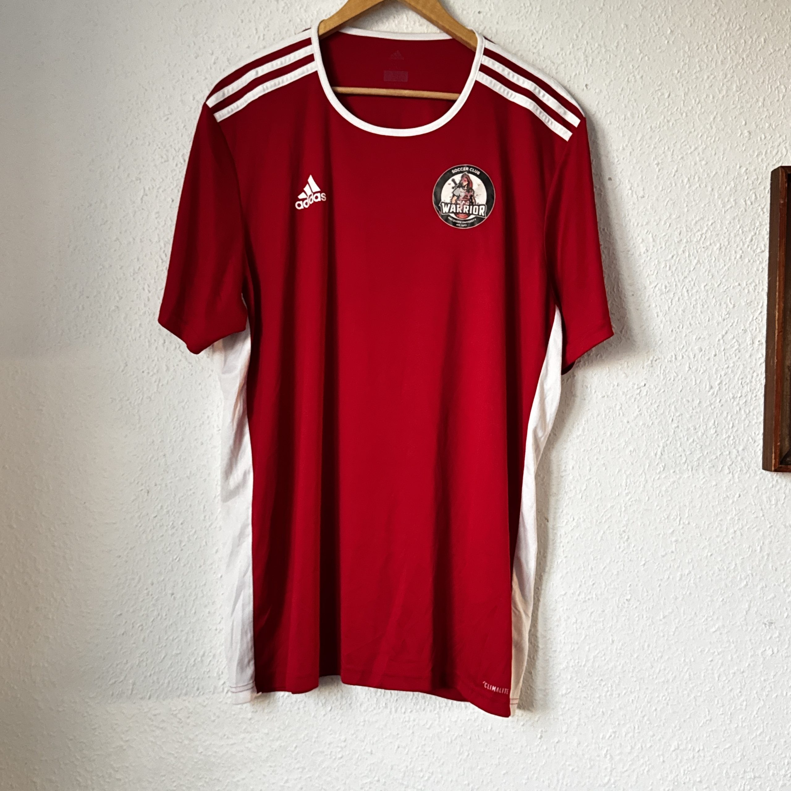 Adidas Red & White Soccer Club Warrior Jersey 2XL 2005
