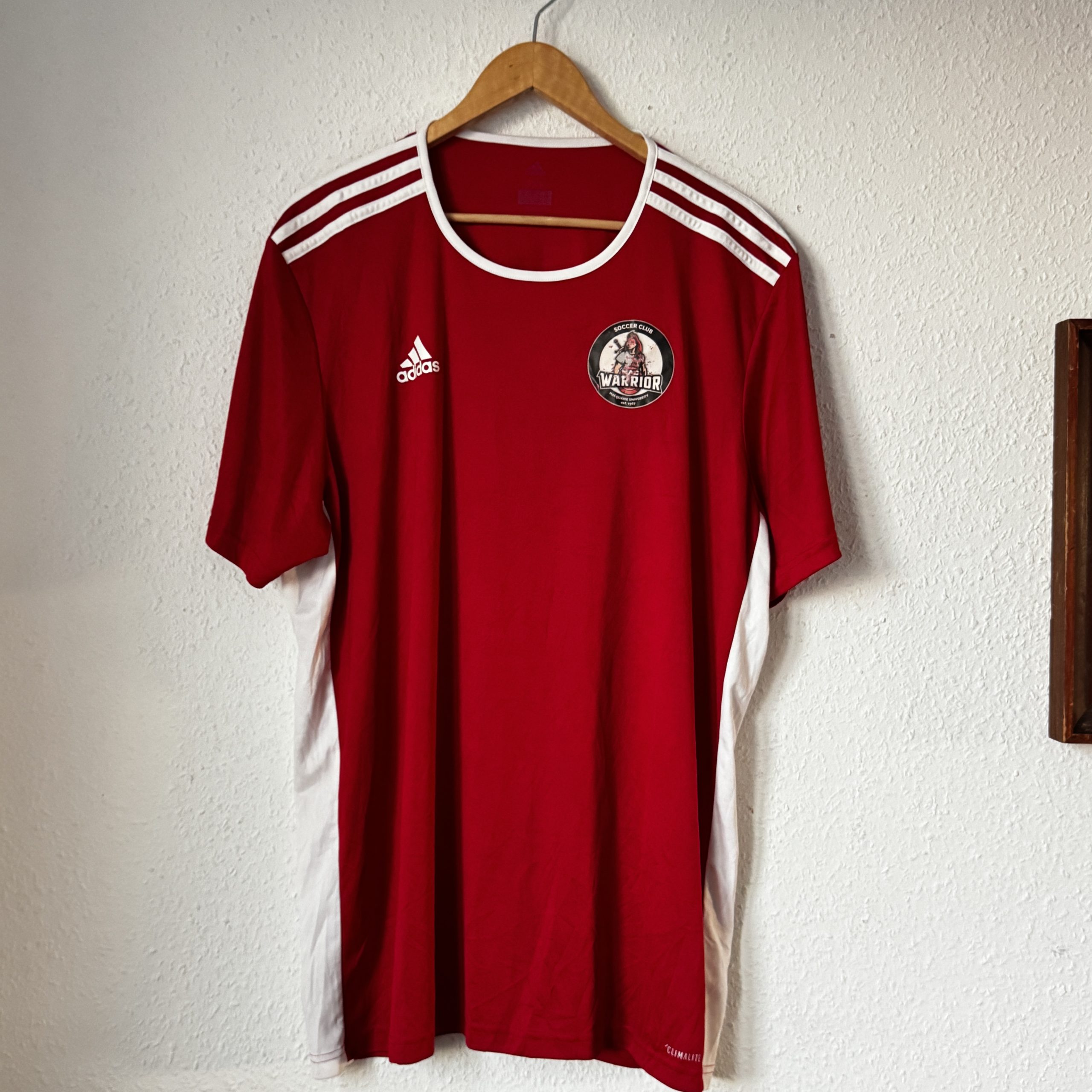 Adidas Red & White Soccer Club Warrior Jersey 2XL 2005 image 5