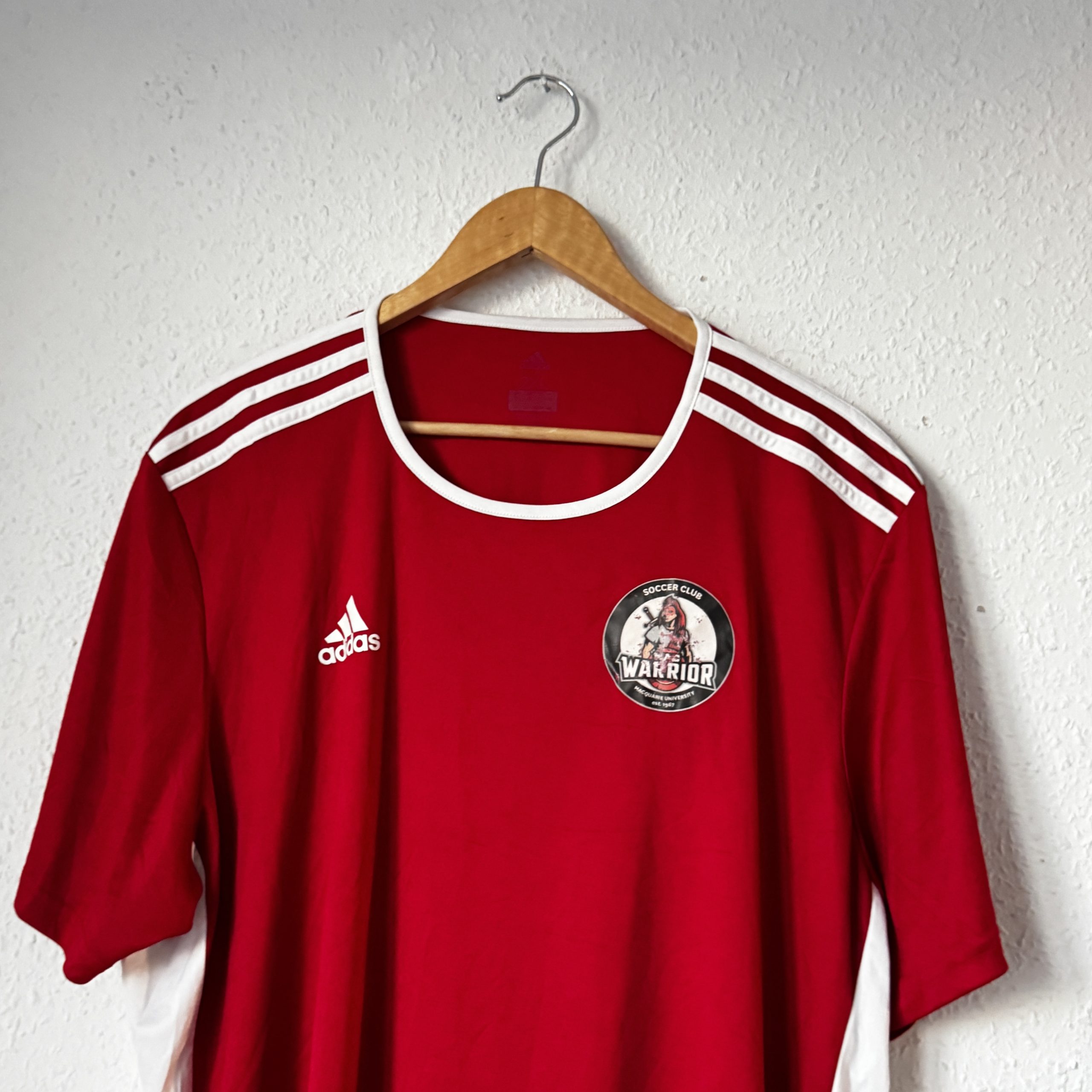 Adidas Red & White Soccer Club Warrior Jersey 2XL 2005 image 6