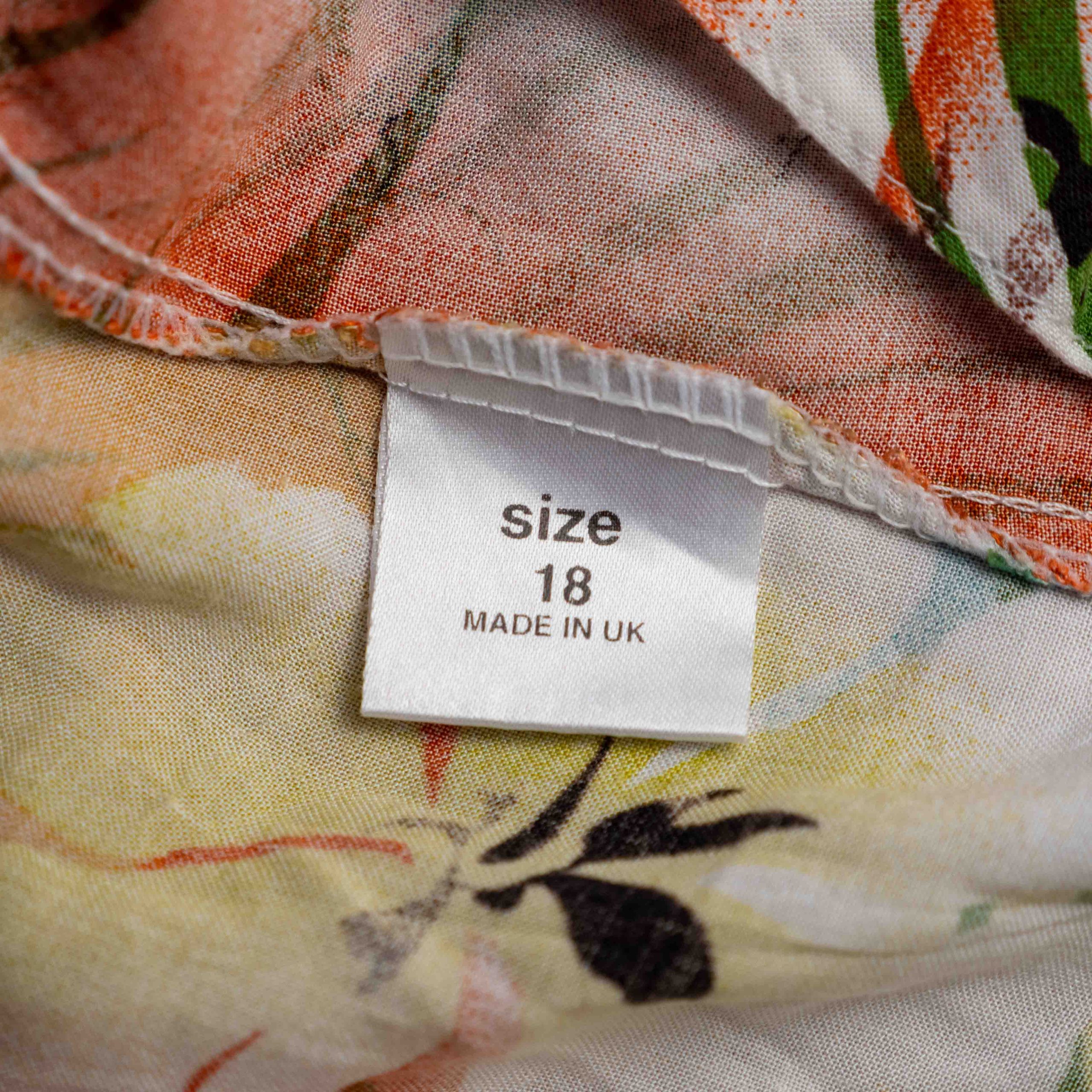 Feminine Summer Dress Tropical Print Size 18 Pre-Owned image 7