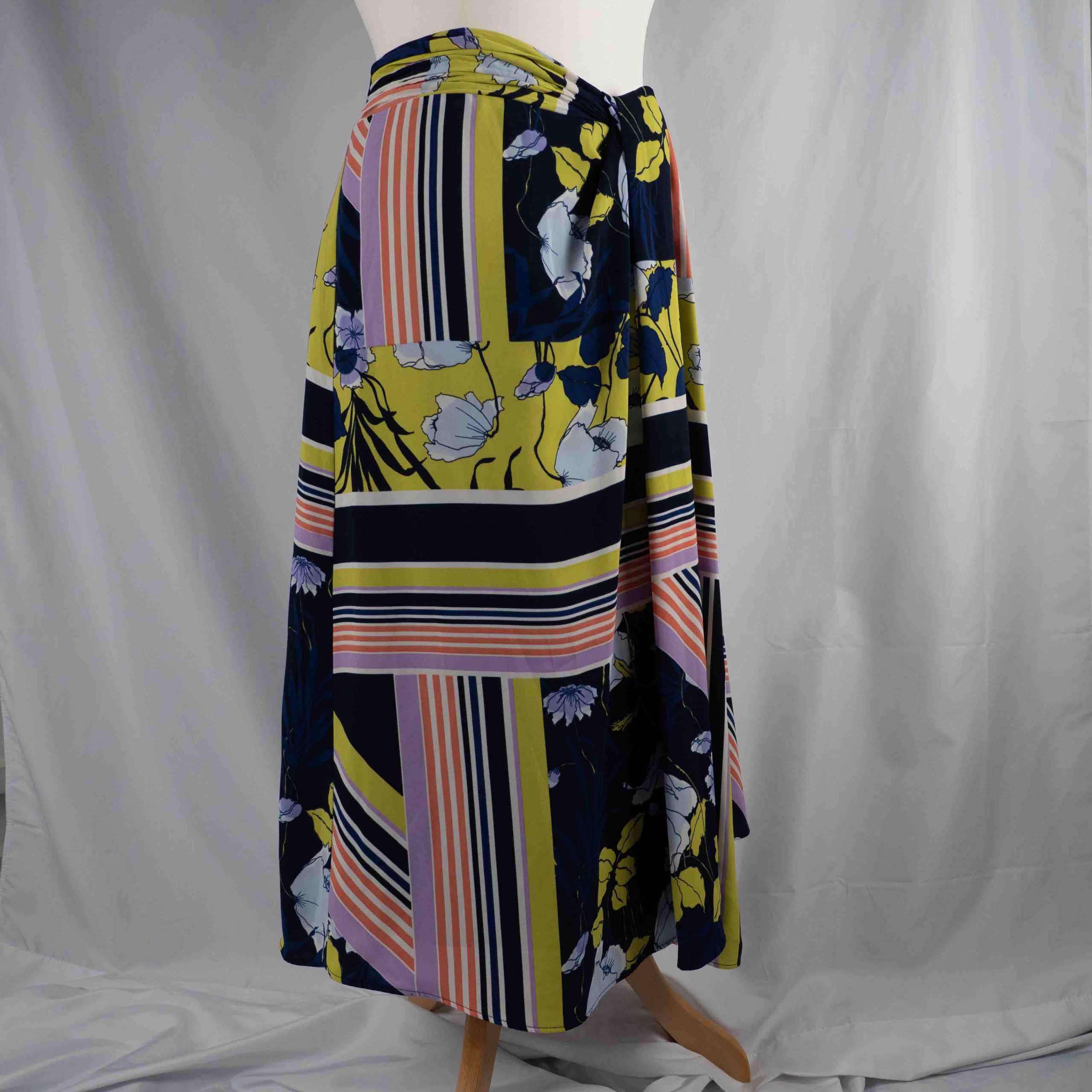 Next Midi Skirt Navy Floral UK 20 Pre-Owned image 4