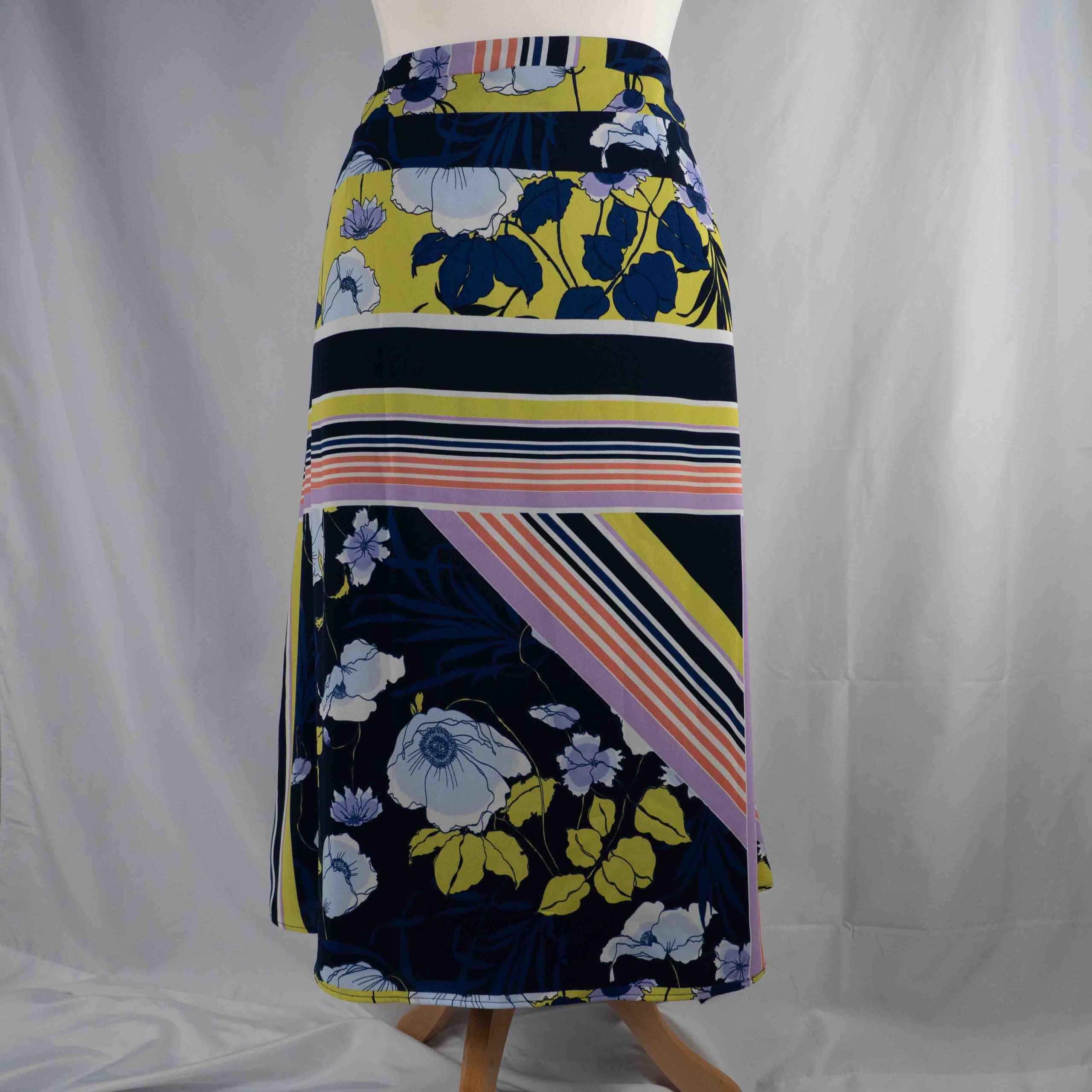 Next Midi Skirt Navy Floral UK 20 Pre-Owned image 5