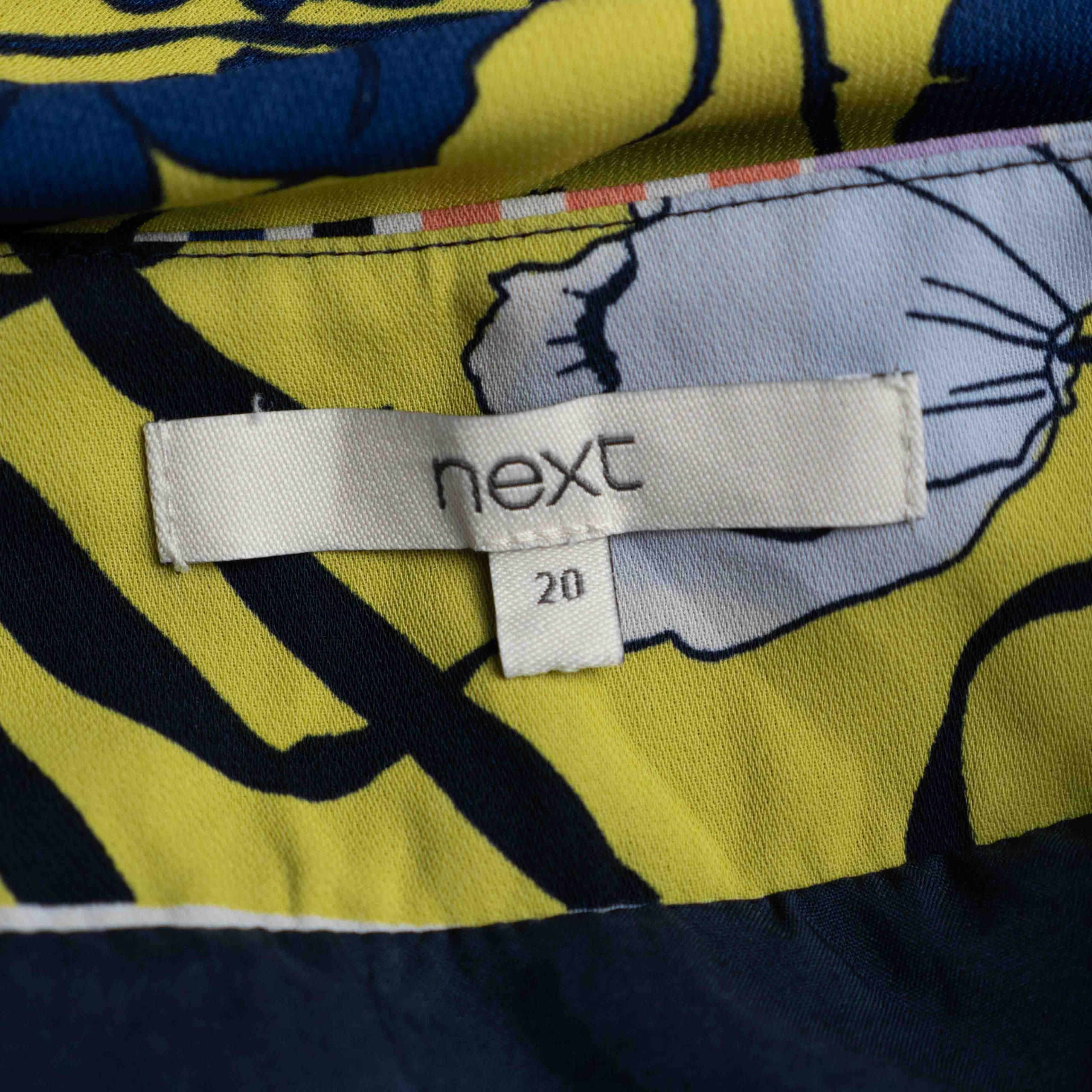 Next Midi Skirt Navy Floral UK 20 Pre-Owned image 7
