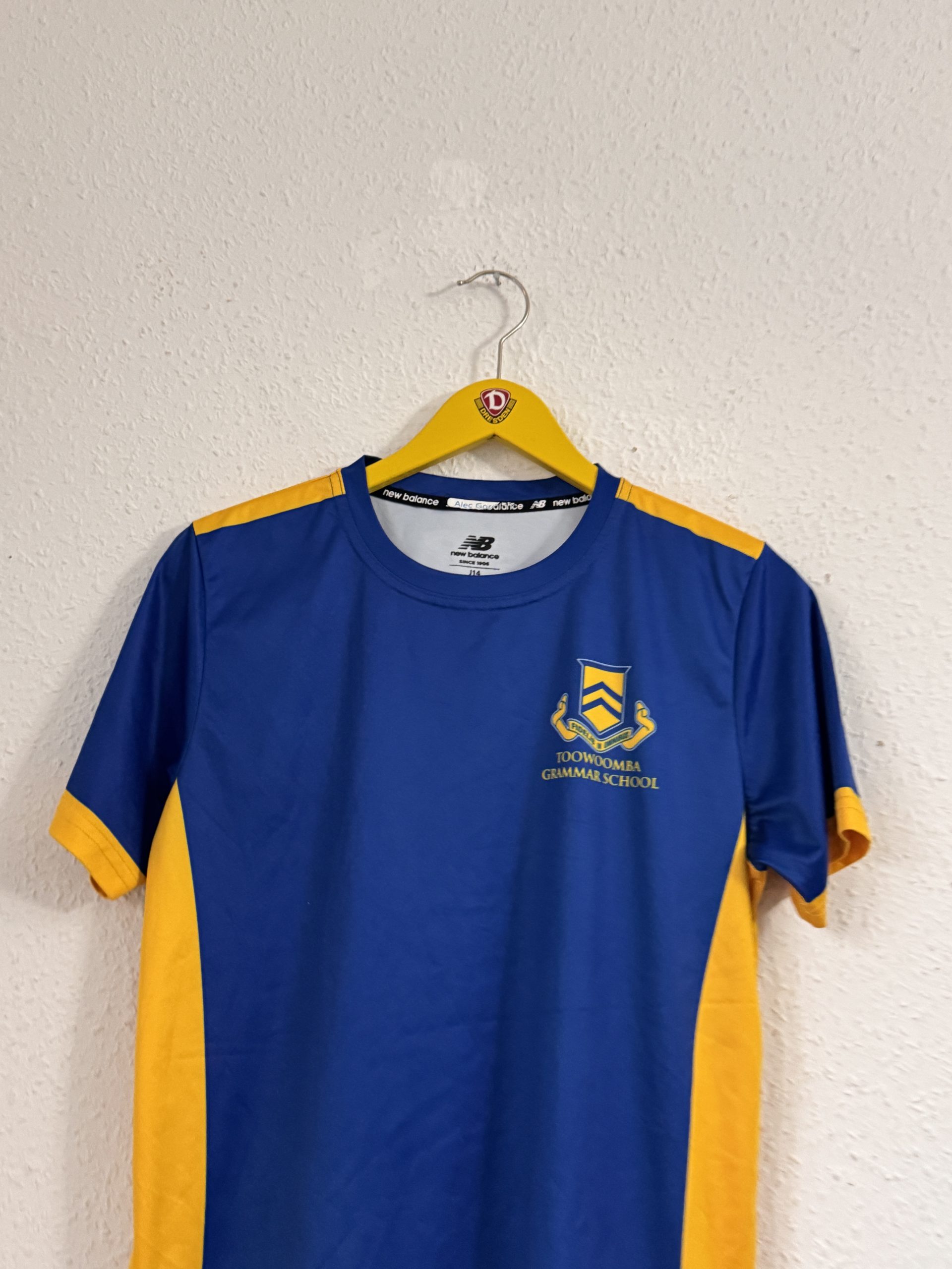 Blue & Yellow Toowoomba Grammar School Sports Top J14 2829 image 2