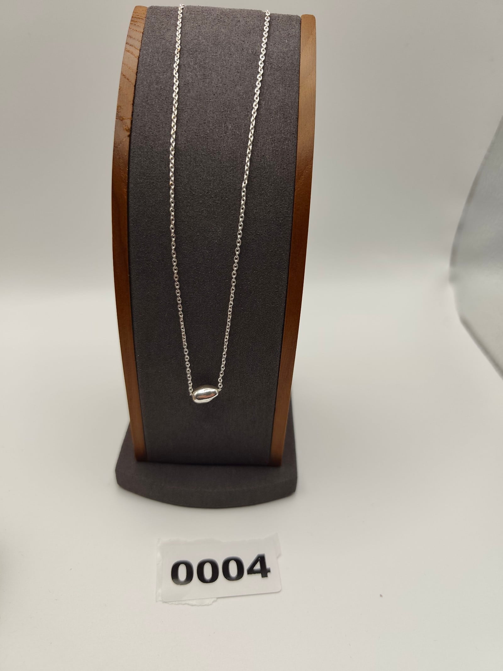 Monet Silver Tone Small Drop Pendant Necklace 16in