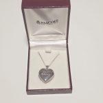 925 sterling Silver Heart Locket Necklace . B3