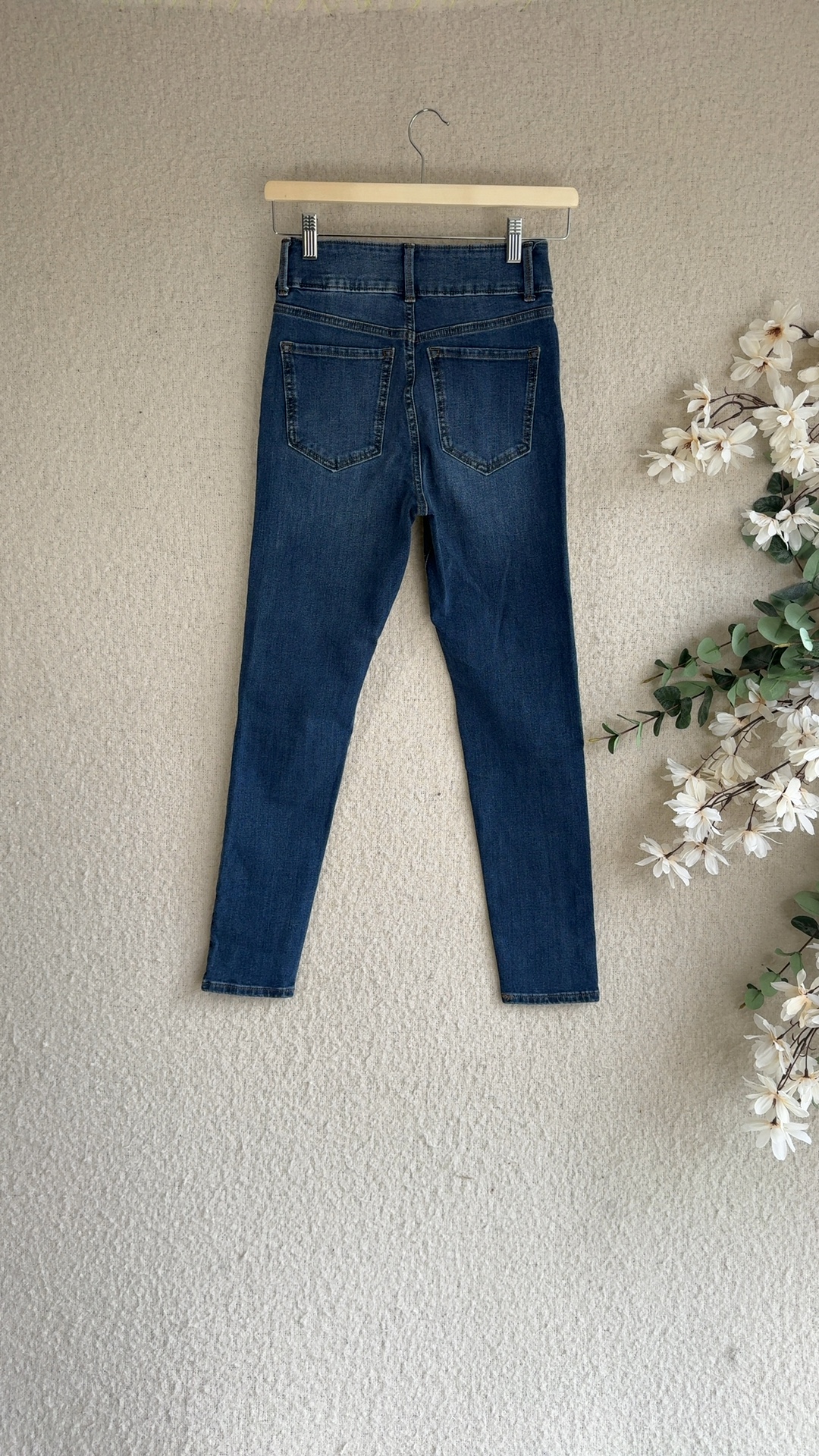 M&S Blue Denim The Magic Jean Sculpt Skinny Jeans UK 8 Regular Length image 5
