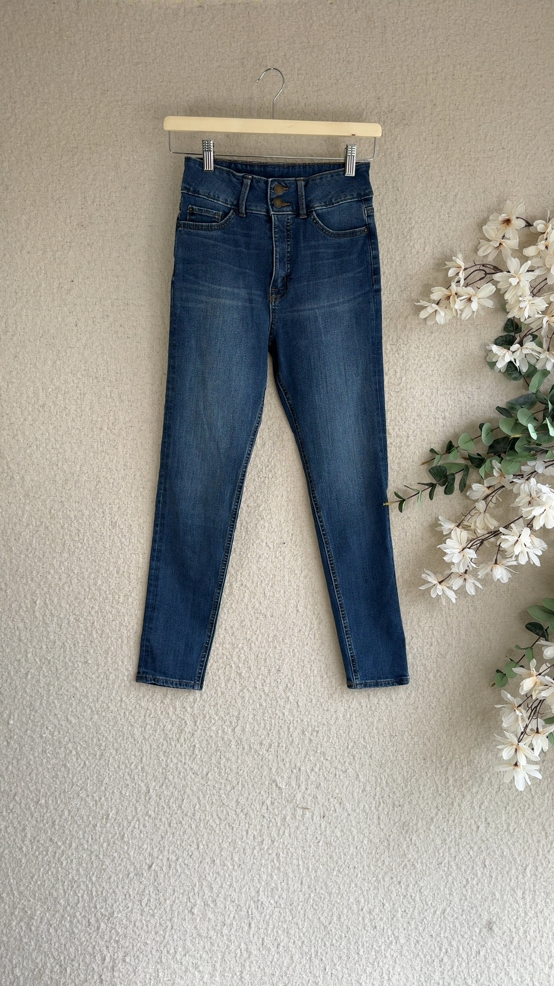 M&S Blue Denim The Magic Jean Sculpt Skinny Jeans UK 8 Regular Length