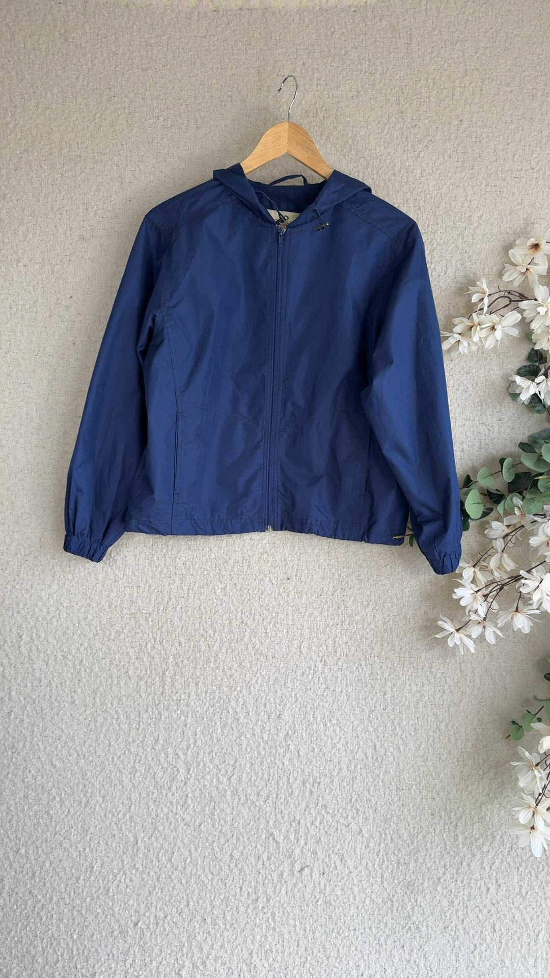 Appleseed's Petites Navy Blue Lightweight Hooded Jacket UK Small Stylish Comfortable