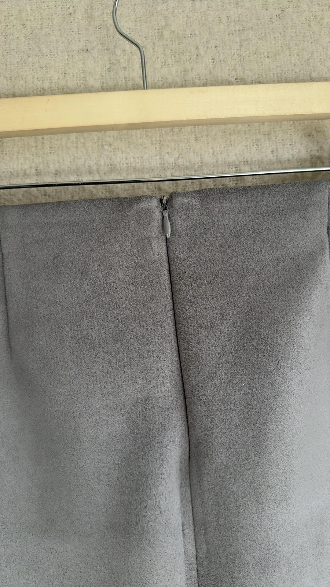 Atmosphere Grey Suede Mini Skirt UK 12 Pocket Detail Stylish Autumn Winter image 4