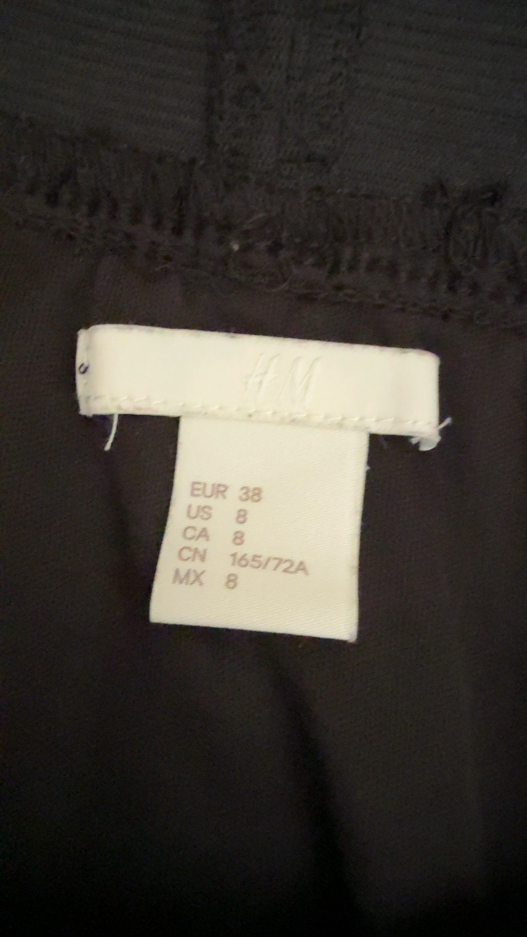 H&M Black Lace Pencil Skirt UK 12 Elegant Stretch Waistband Chic image 3
