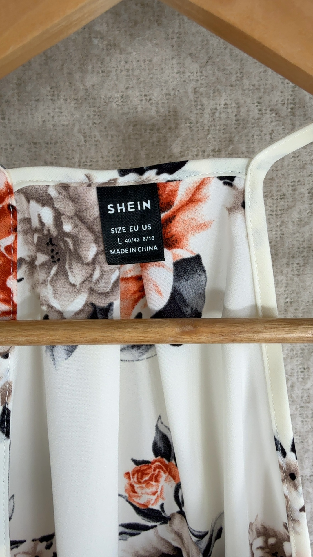 Shein White Floral Print Wrap Front Cami Top Large Lightweight Summer image 3