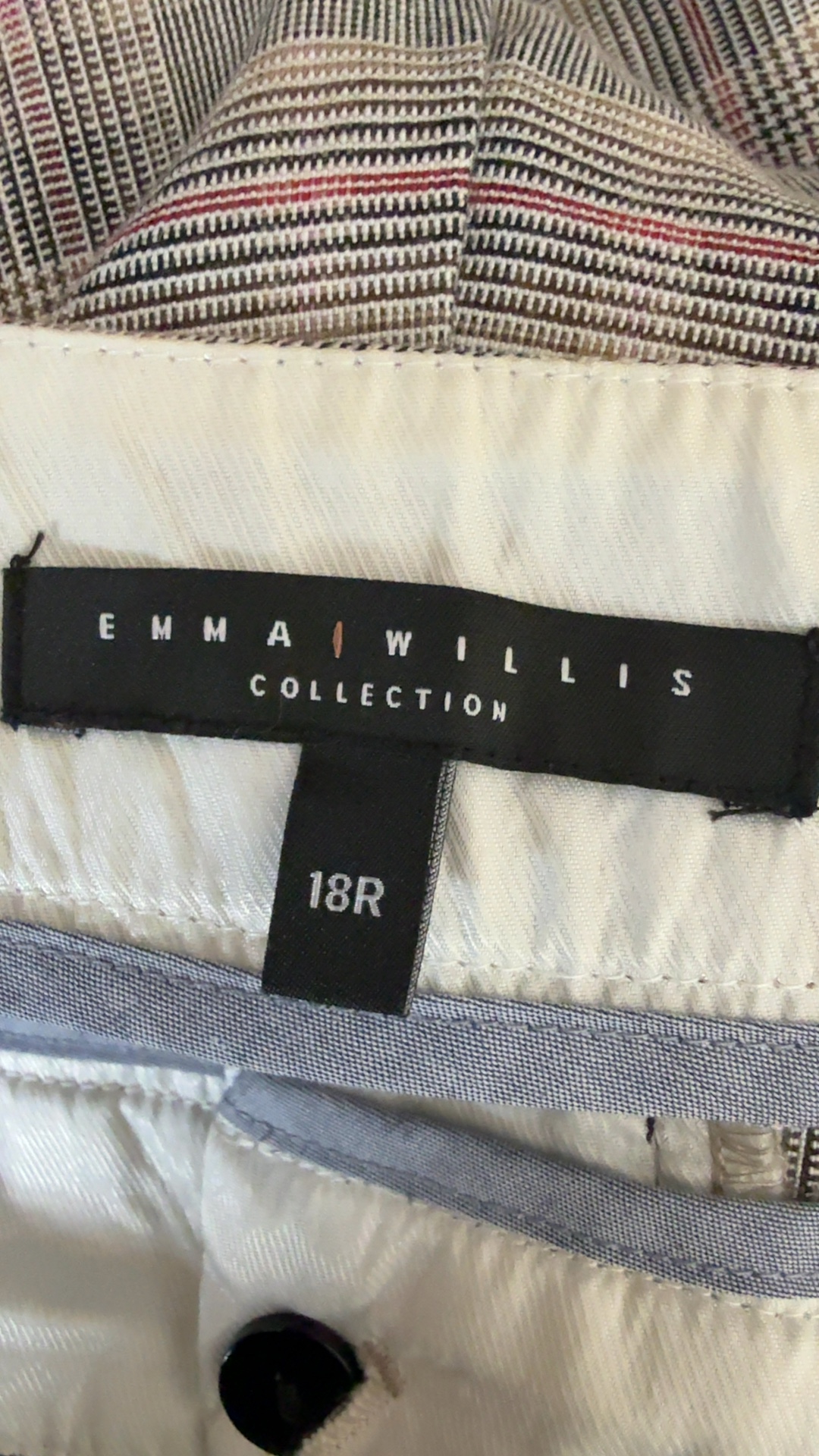 Next Emma Willis Grey Plaid Trousers UK 18 Relaxed Fit Smart Wear image 2