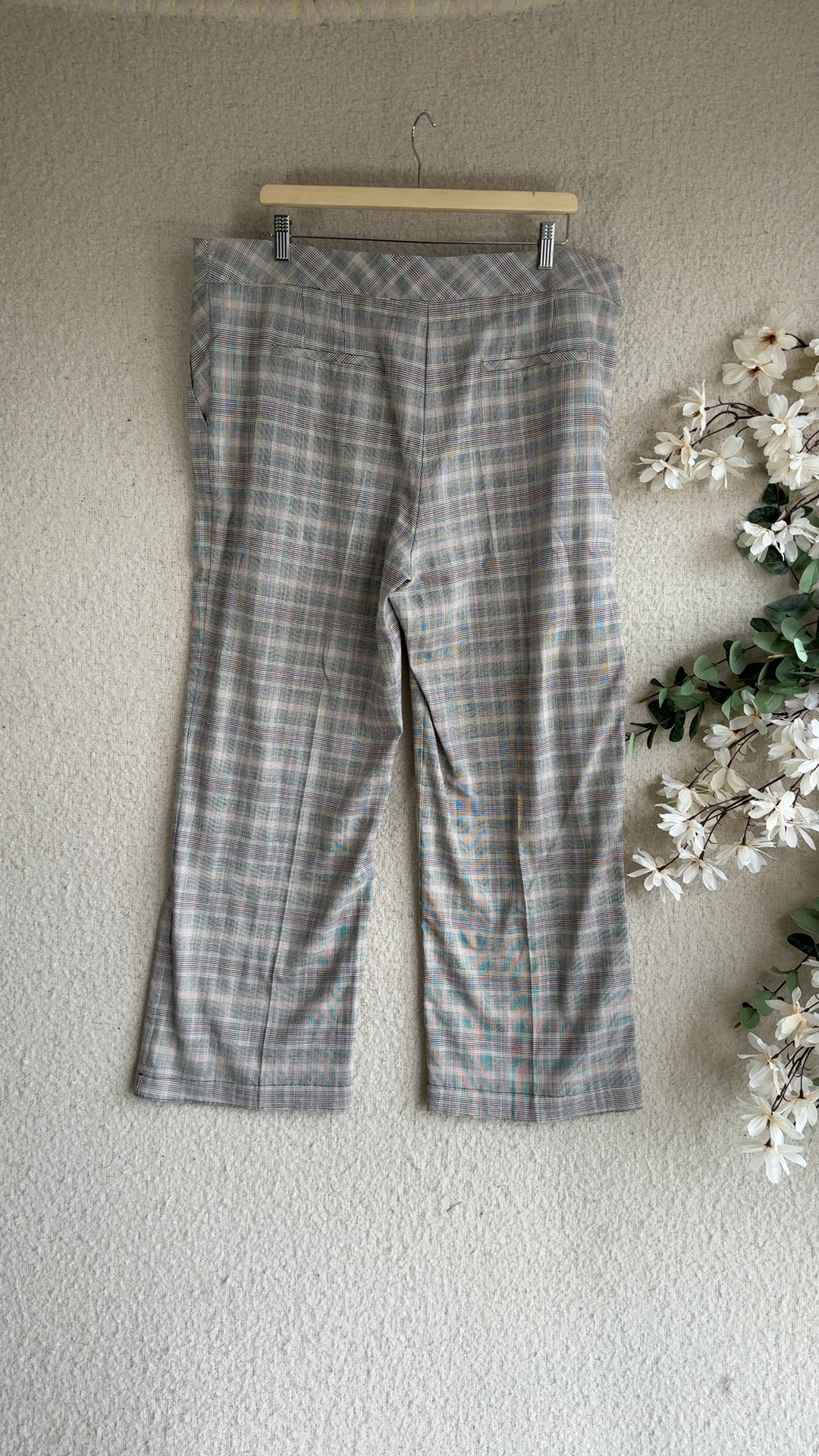 Next Emma Willis Grey Plaid Trousers UK 18 Relaxed Fit Smart Wear image 3