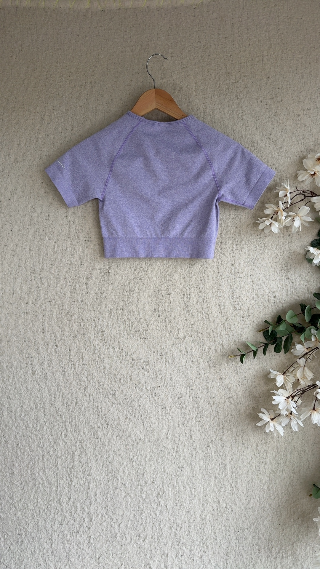Boohoo Lilac Purple Crop Sweatshirt Medium Soft Knit Casual Top UK M image 4