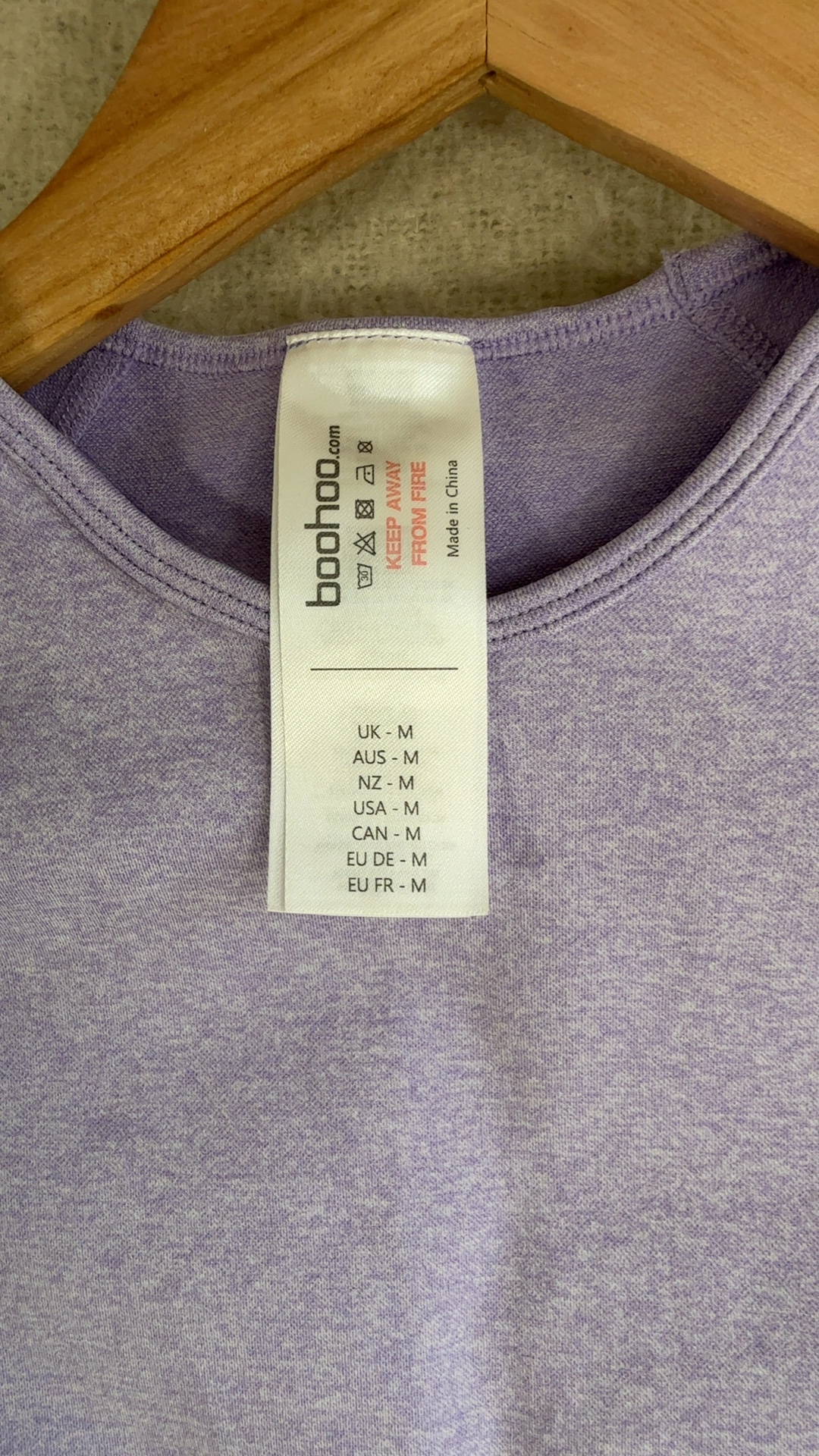 Boohoo Lilac Purple Crop Sweatshirt Medium Soft Knit Casual Top UK M image 3