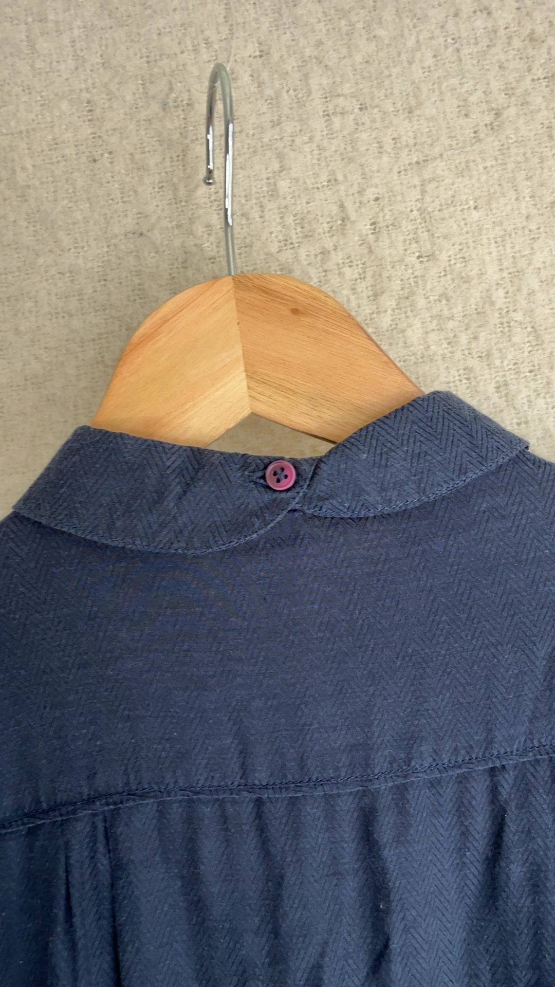 White Stuff Navy Shirt Dress UK 8 Long Sleeve Button Detail image 5