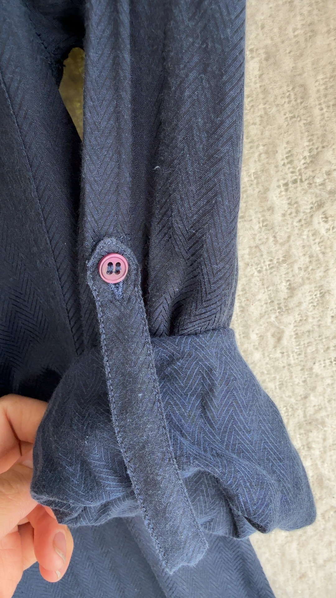 White Stuff Navy Shirt Dress UK 8 Long Sleeve Button Detail image 6