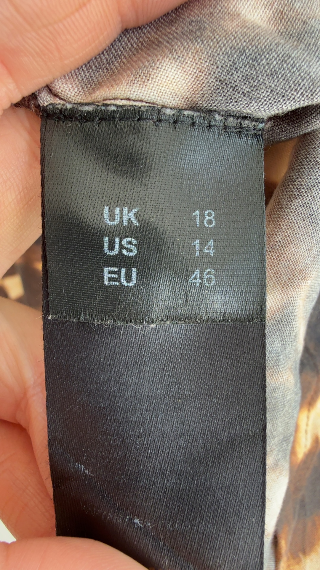 Figleaves Curve Brown & Black Animal Print Embellished V-Neck UK 18 Dress image 7