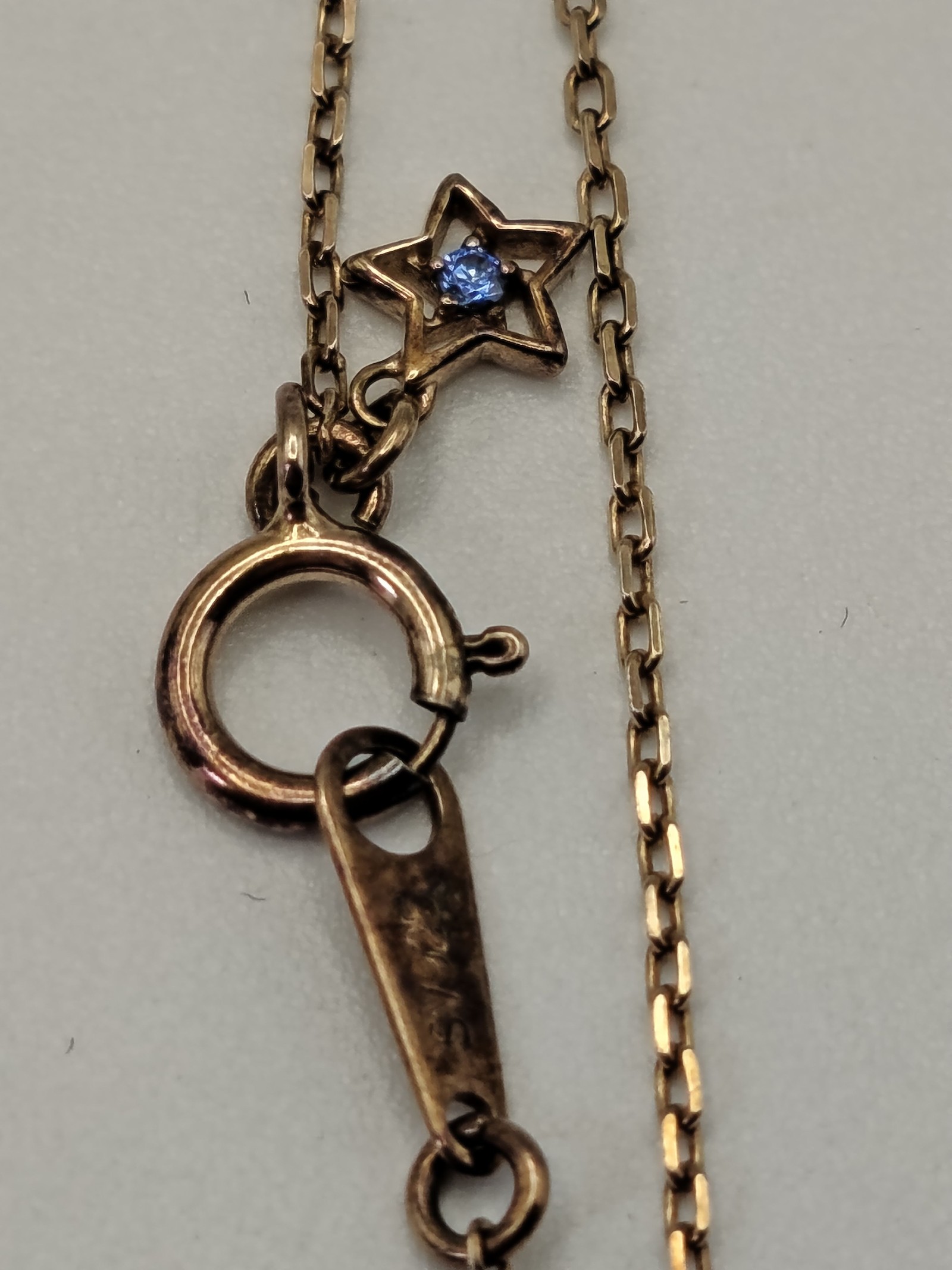 THE KISS x Disney Rose Gold tone Pink Stone Crescent Moon Necklace image 6