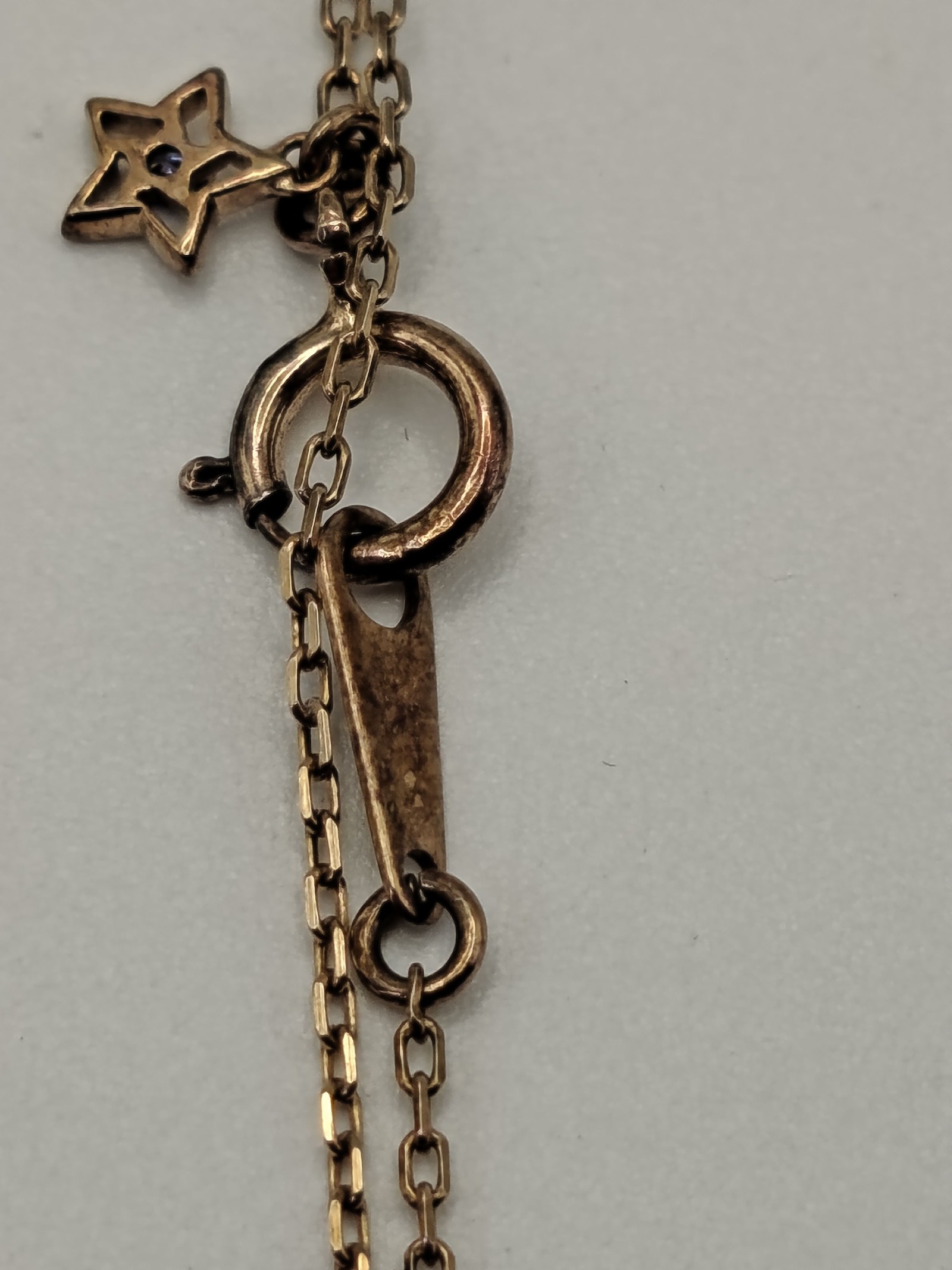 THE KISS x Disney Rose Gold tone Pink Stone Crescent Moon Necklace image 8