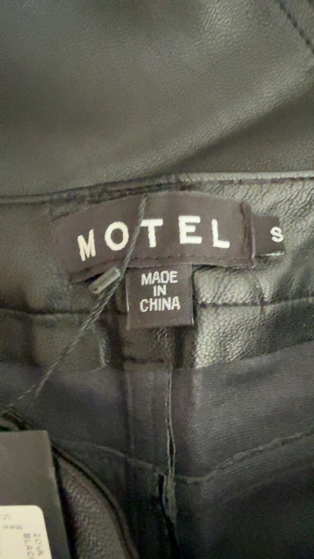 Motel Black PU Leather Slim Pants UK Small Stylish Trendy Comfort image 2