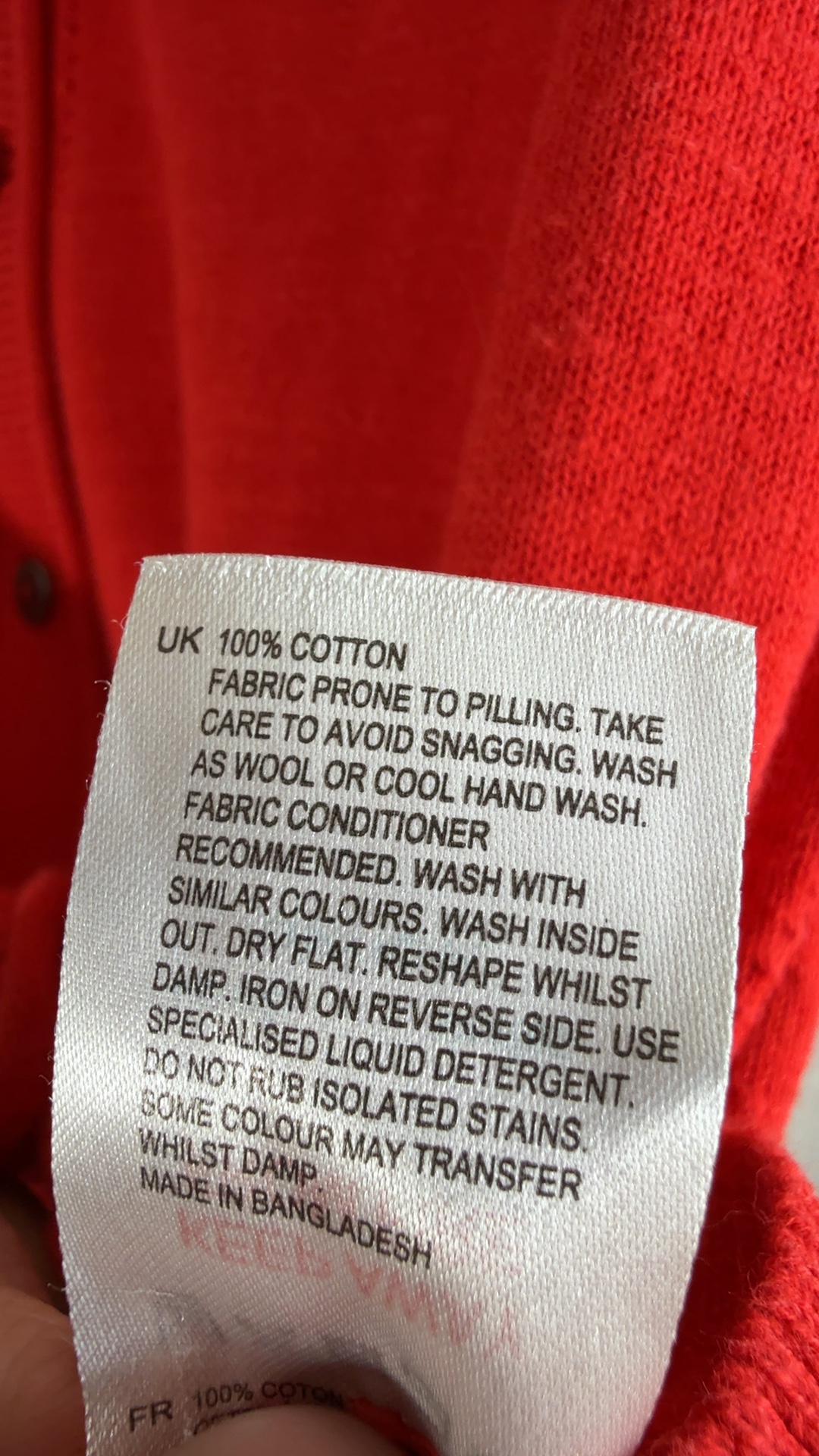 White Stuff Cherry Red Cotton Sweater UK 16 Stylish Knitwear image 2