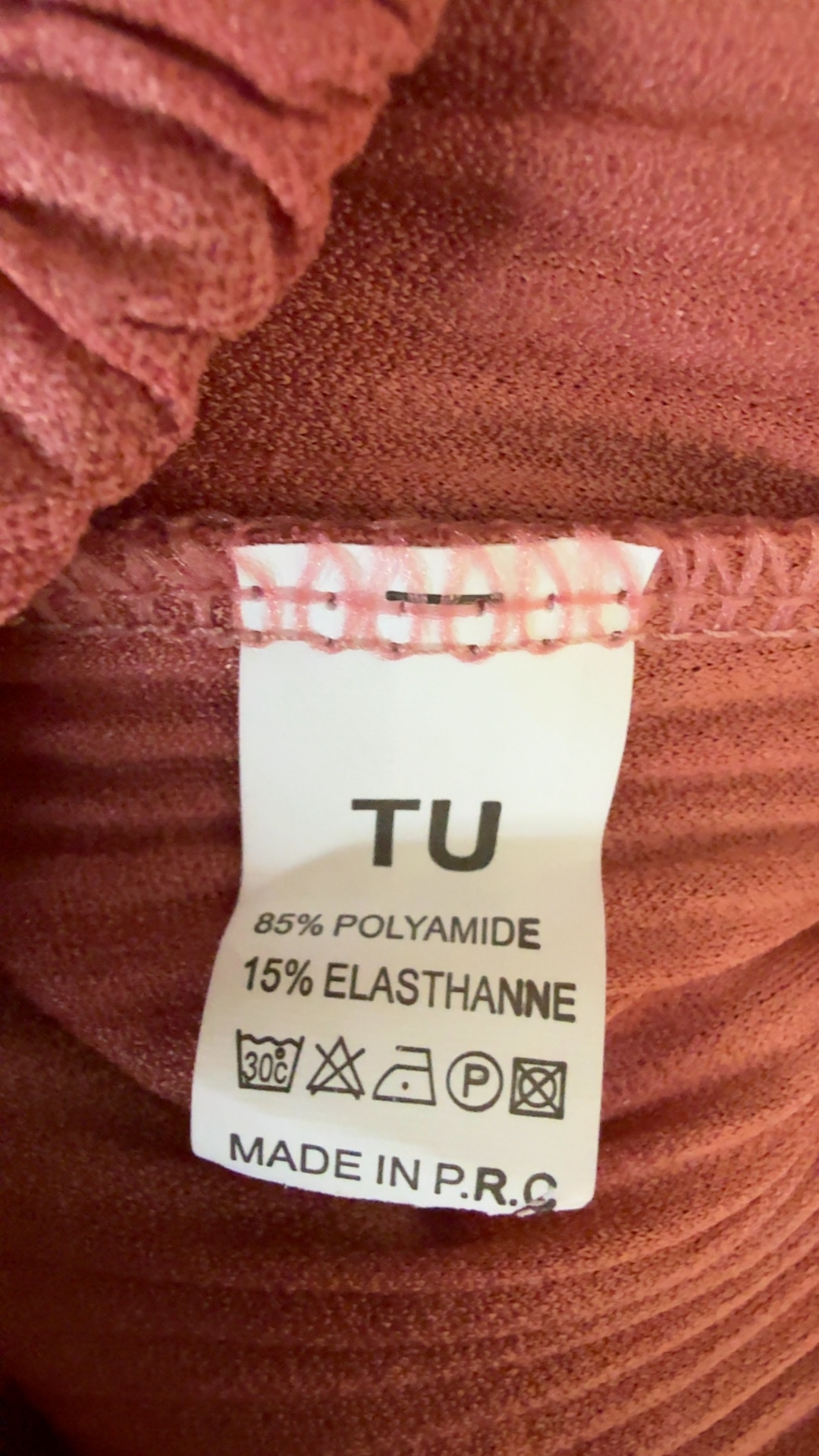 TU Rust Red Pleated Wide Leg Trousers UK One Size Elastic Waist Drawstring image 5