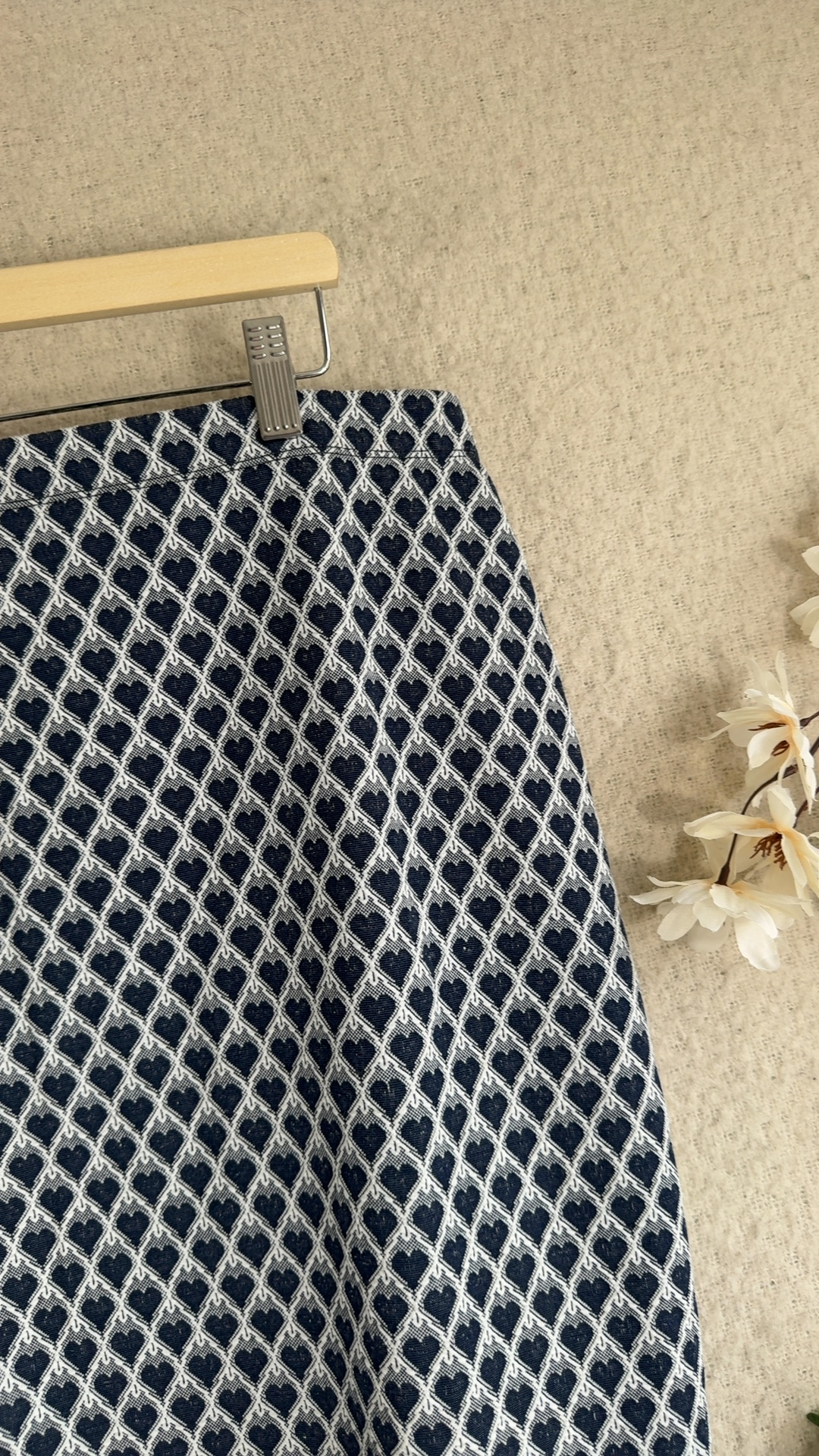 Tu Navy & White Patterned Pencil Skirt UK 20 Classic Stylish Workwear image 2