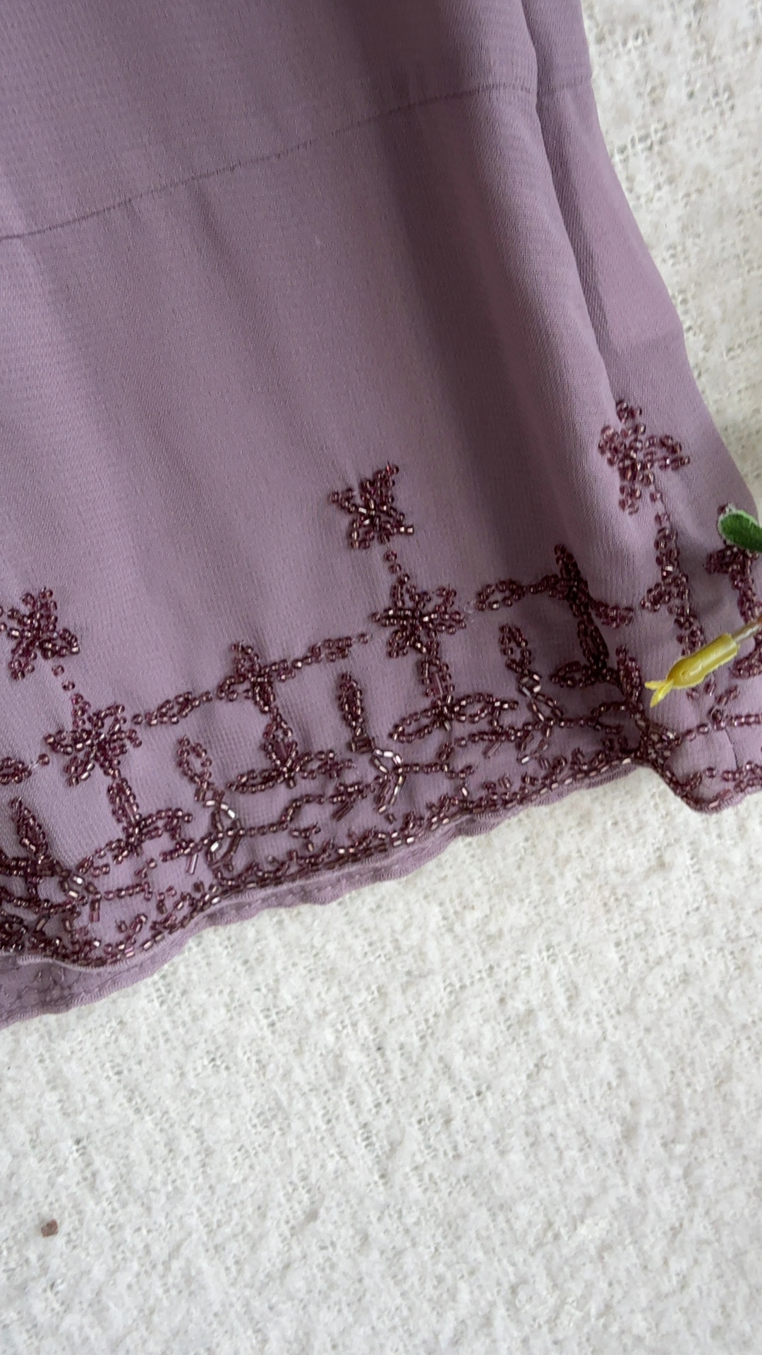 Per Una Mauve Embroidered Beaded Sleeveless Top UK 16 Elegant Detail image 4